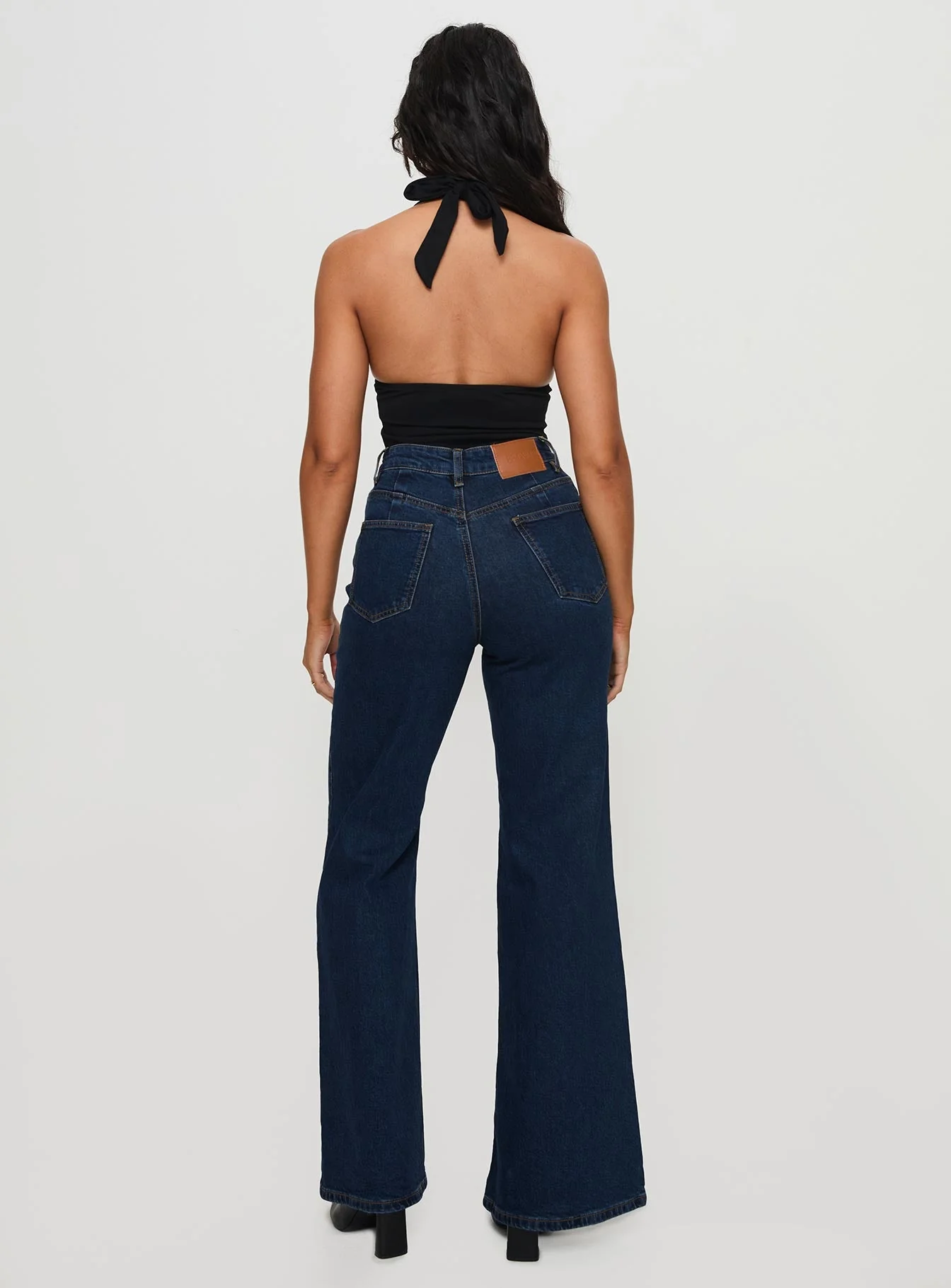 Thearlie High Rise Flared Jeans Dark Wash - Image 6