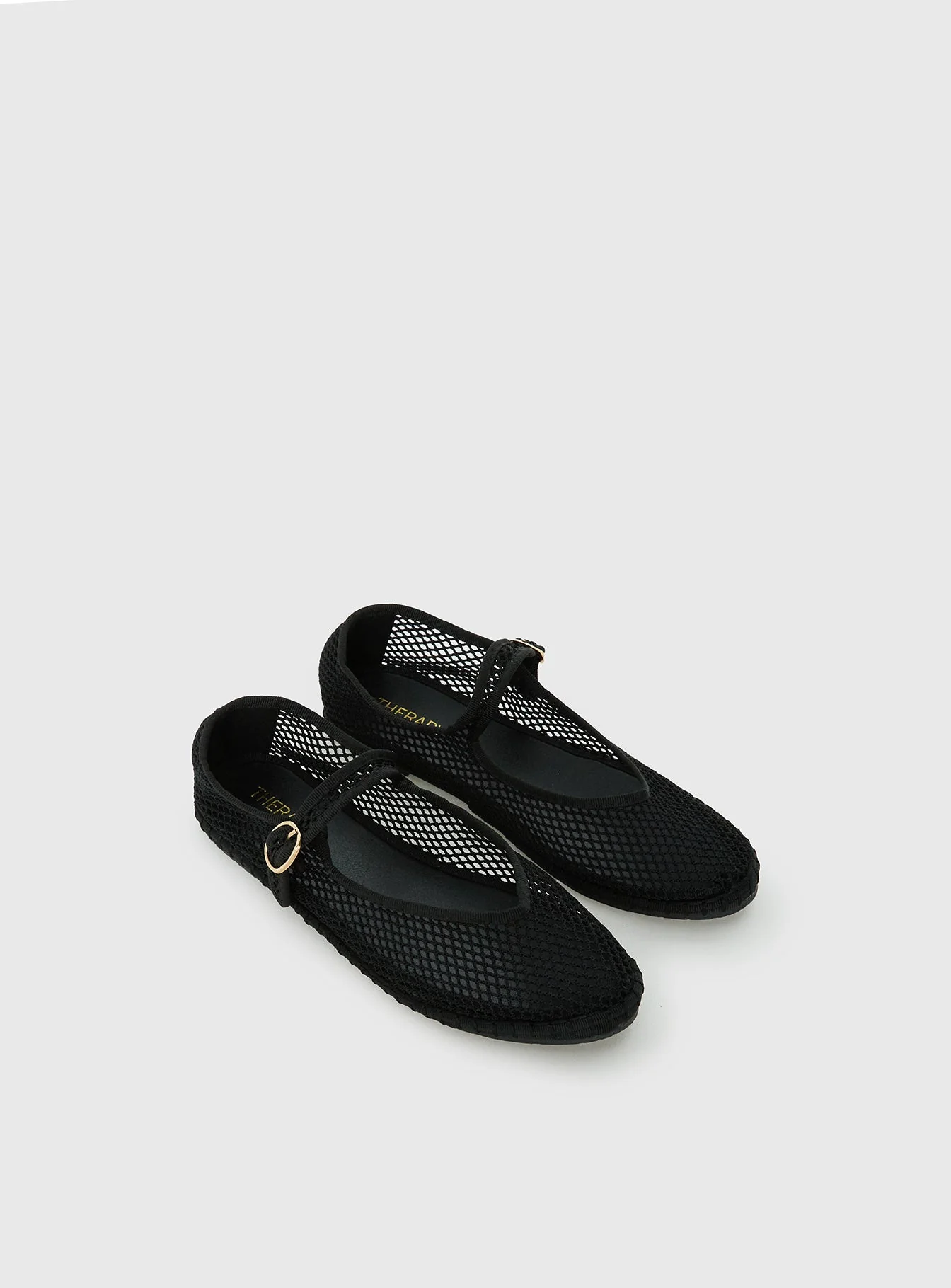 Therapy Alicante Mesh Ballet Flats Black - Image 2