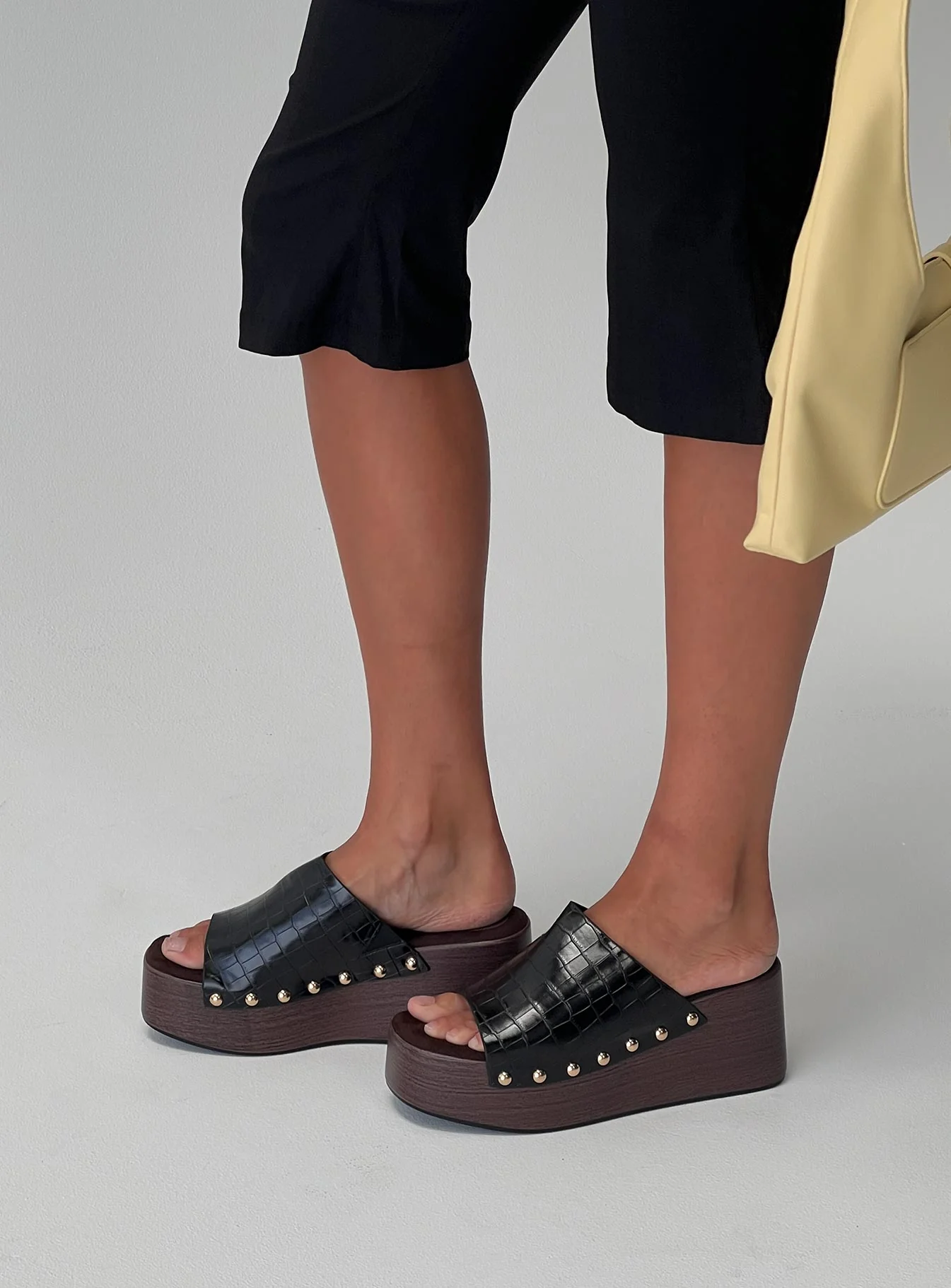 Therapy Imani Platform Sandals Black - Image 6