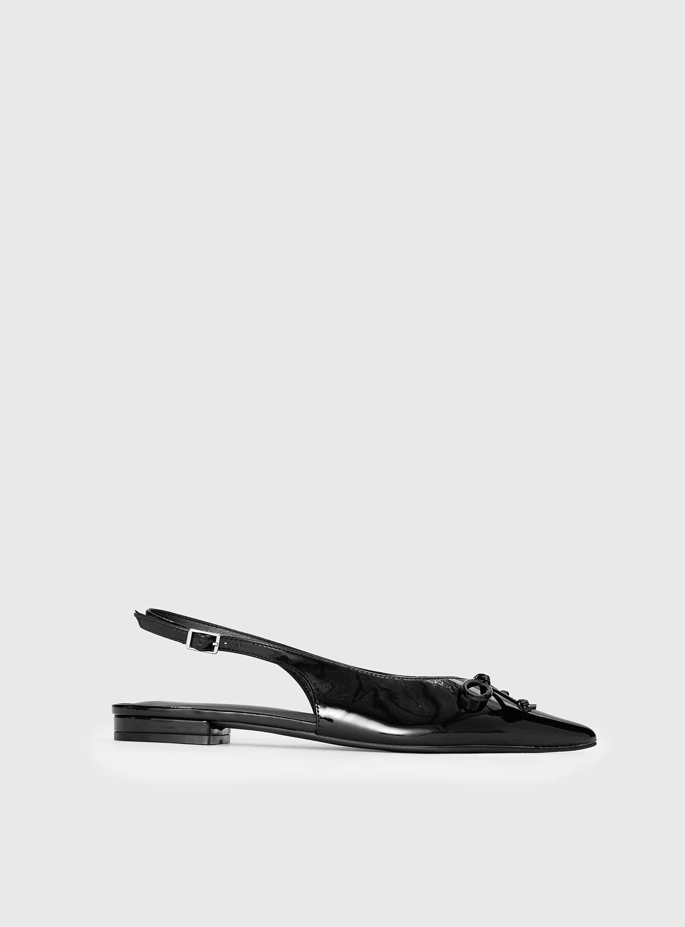 Therapy Lavin Pointed Toe Flats Black Patent - Image 2