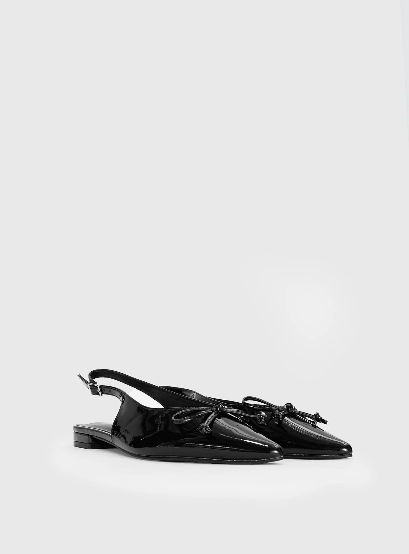 Therapy Lavin Pointed Toe Flats Black Patent - Image 3