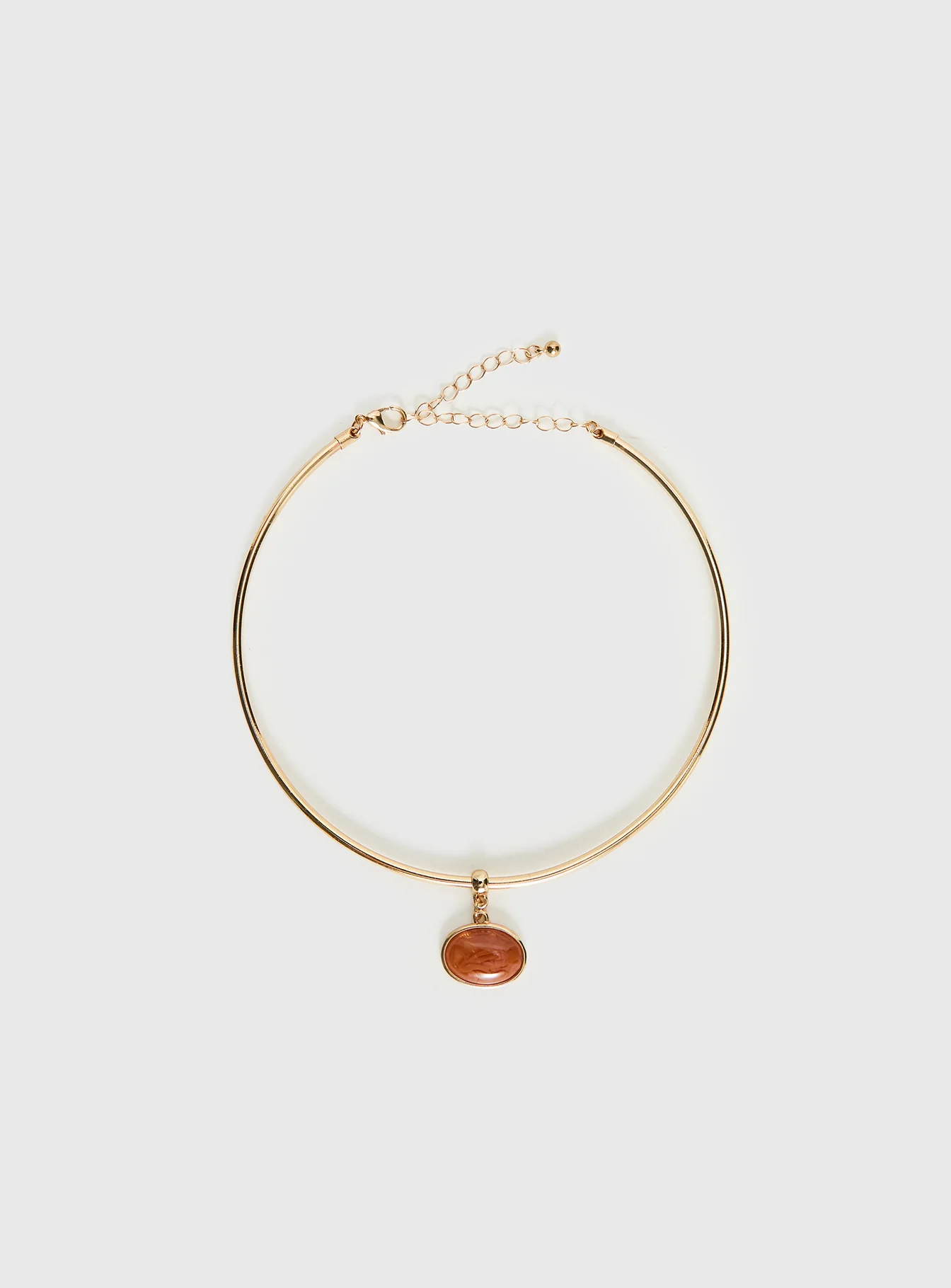 Tiera Gemstone Pendant Necklace Gold - Image 2