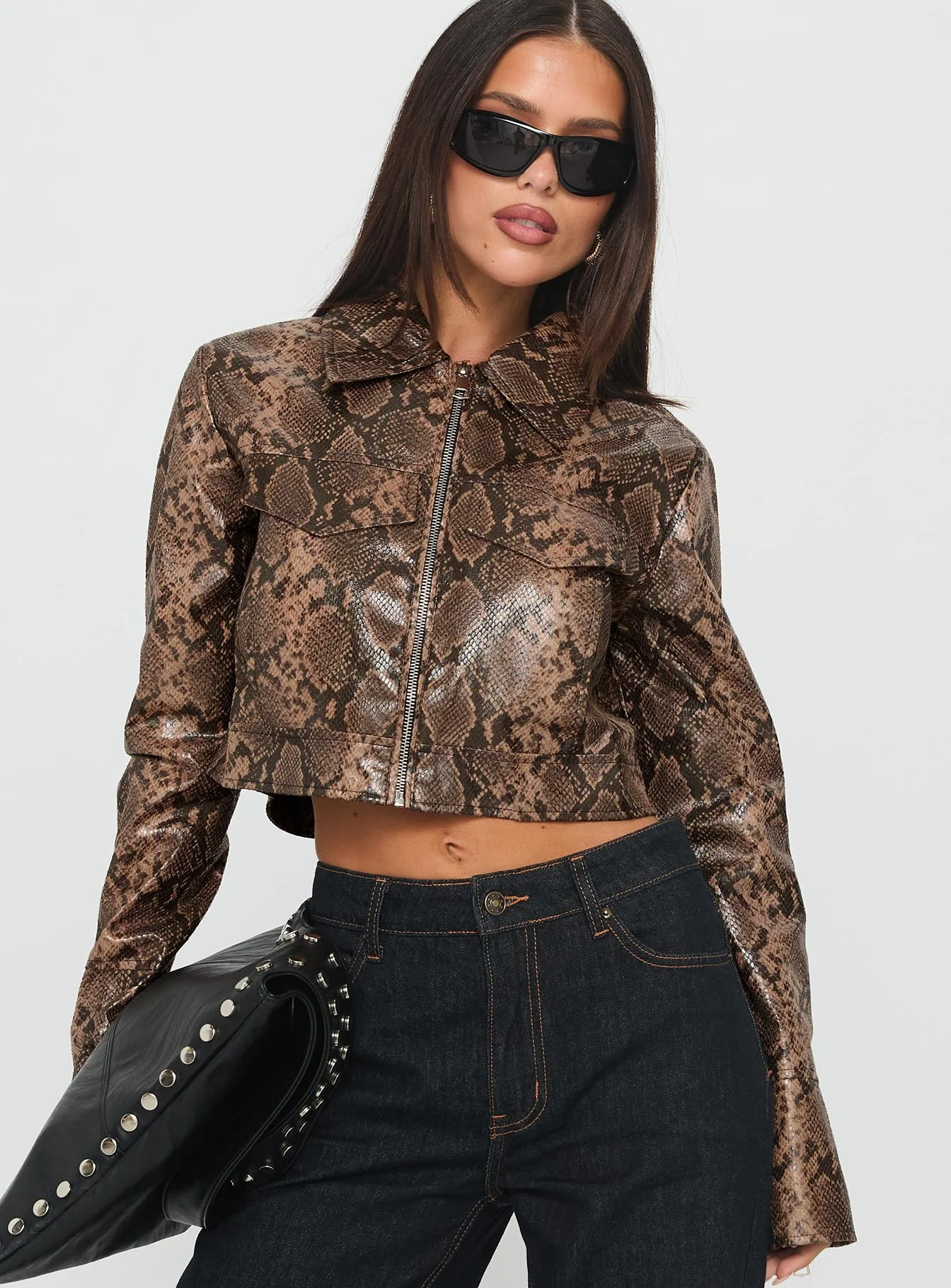 Tindra Cropped Jacket Snake - Image 2