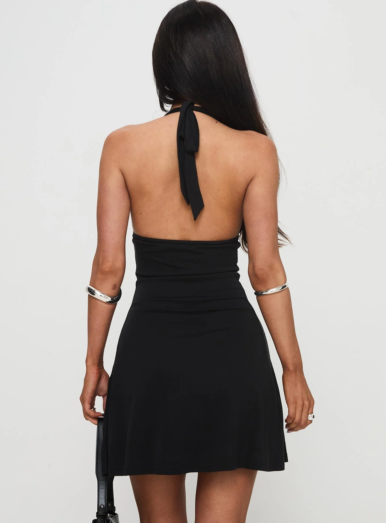 Tinisie Halter Mini Dress Black Tall - Image 5