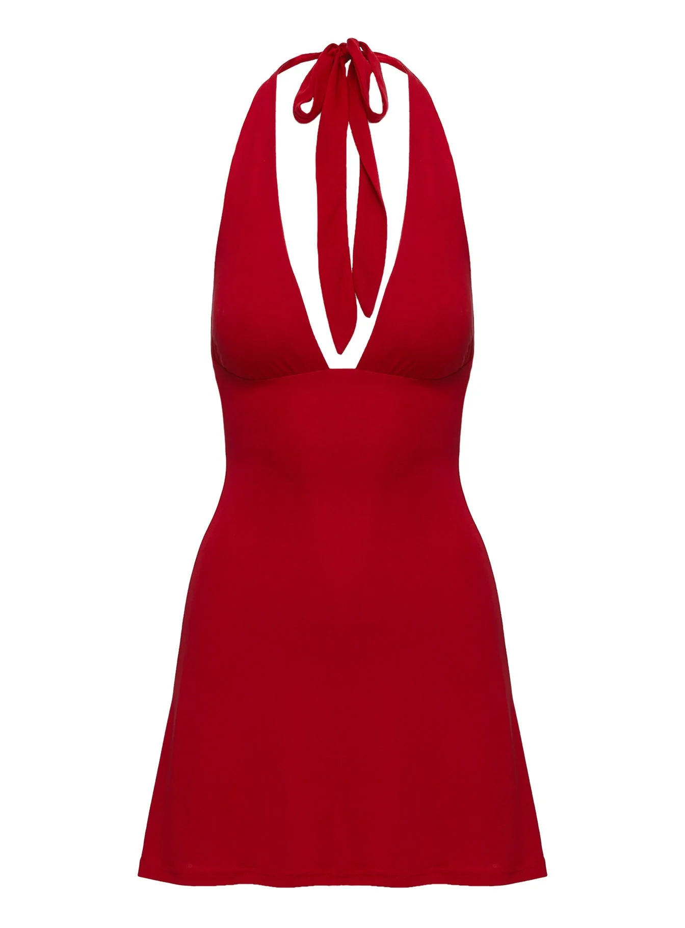 Tinisie Halter Mini Dress Red - Image 5
