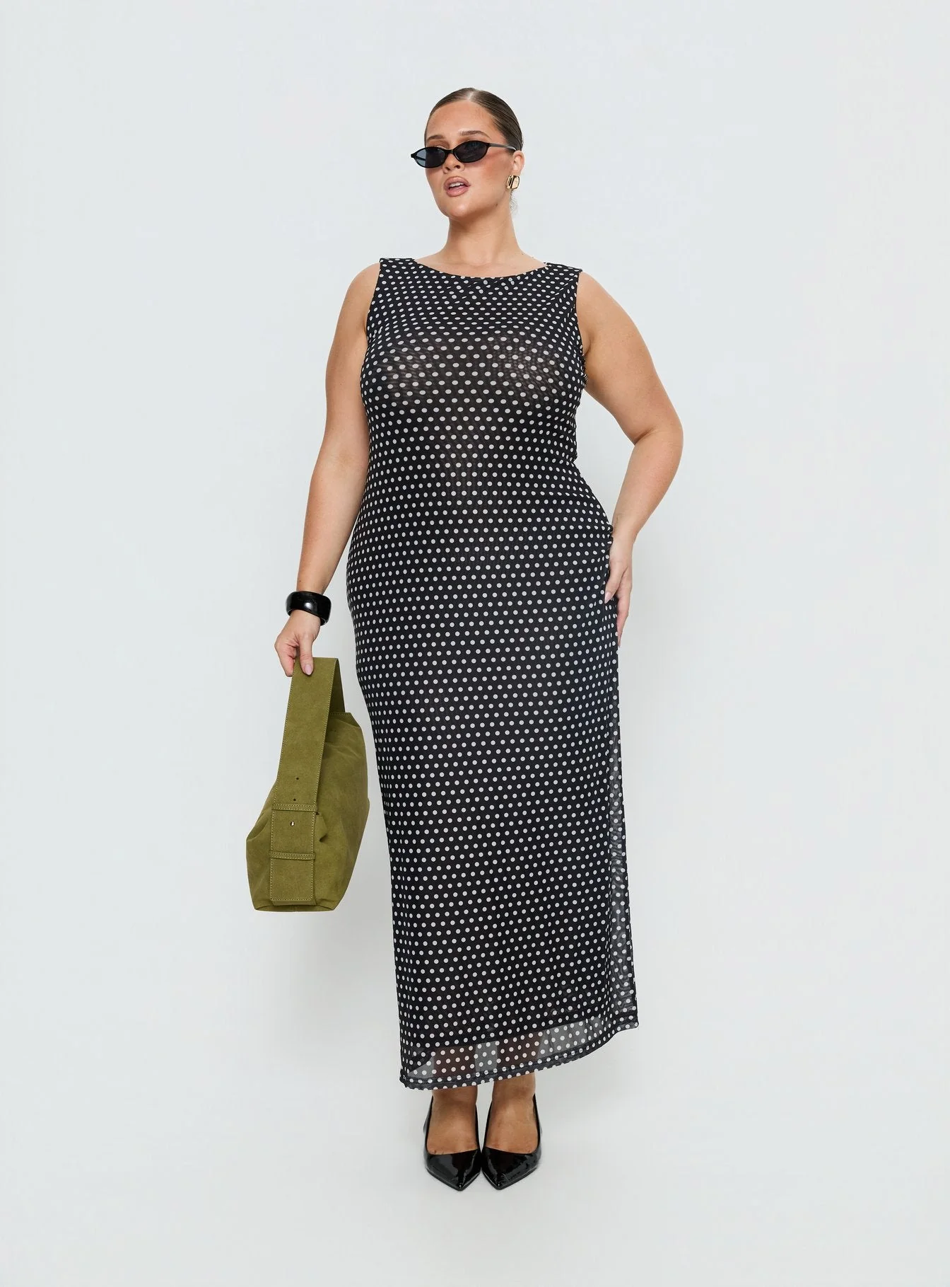 Top Of Mind Maxi Dress Black Curve - Image 3