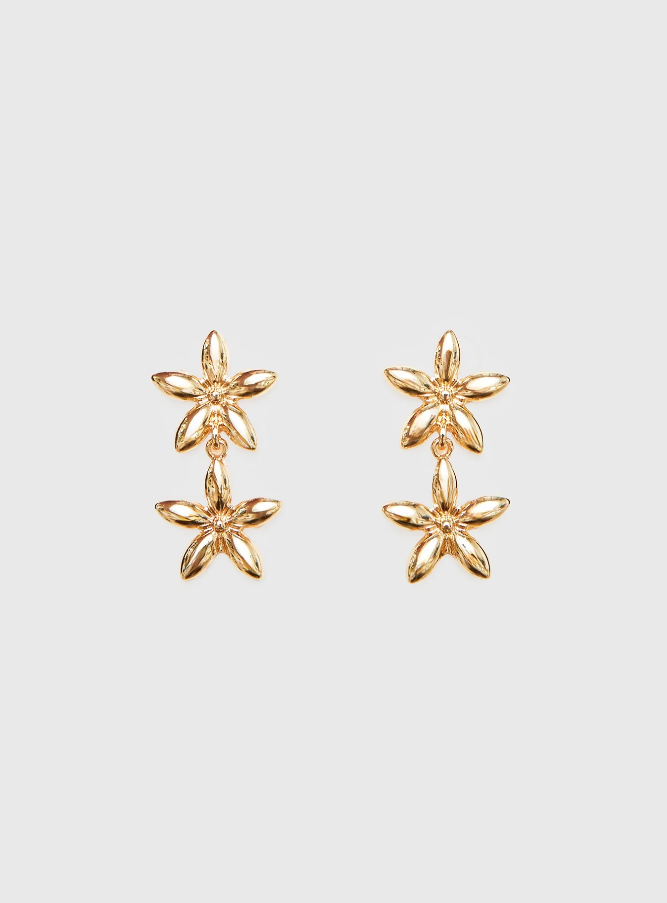 Torquil Double Stack Earrings Gold - Image 2