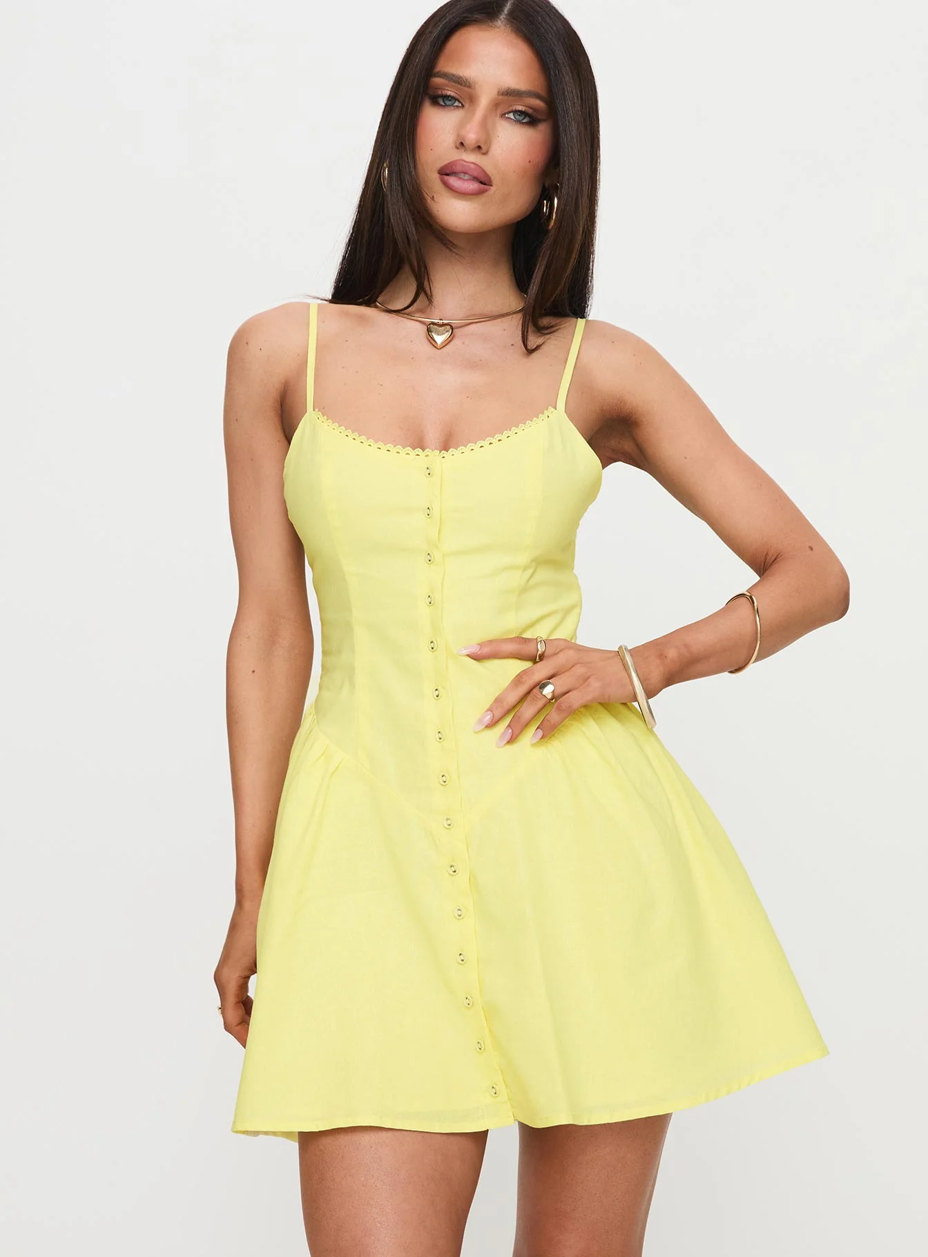 Toulouse Mini Dress Lemon - Image 2