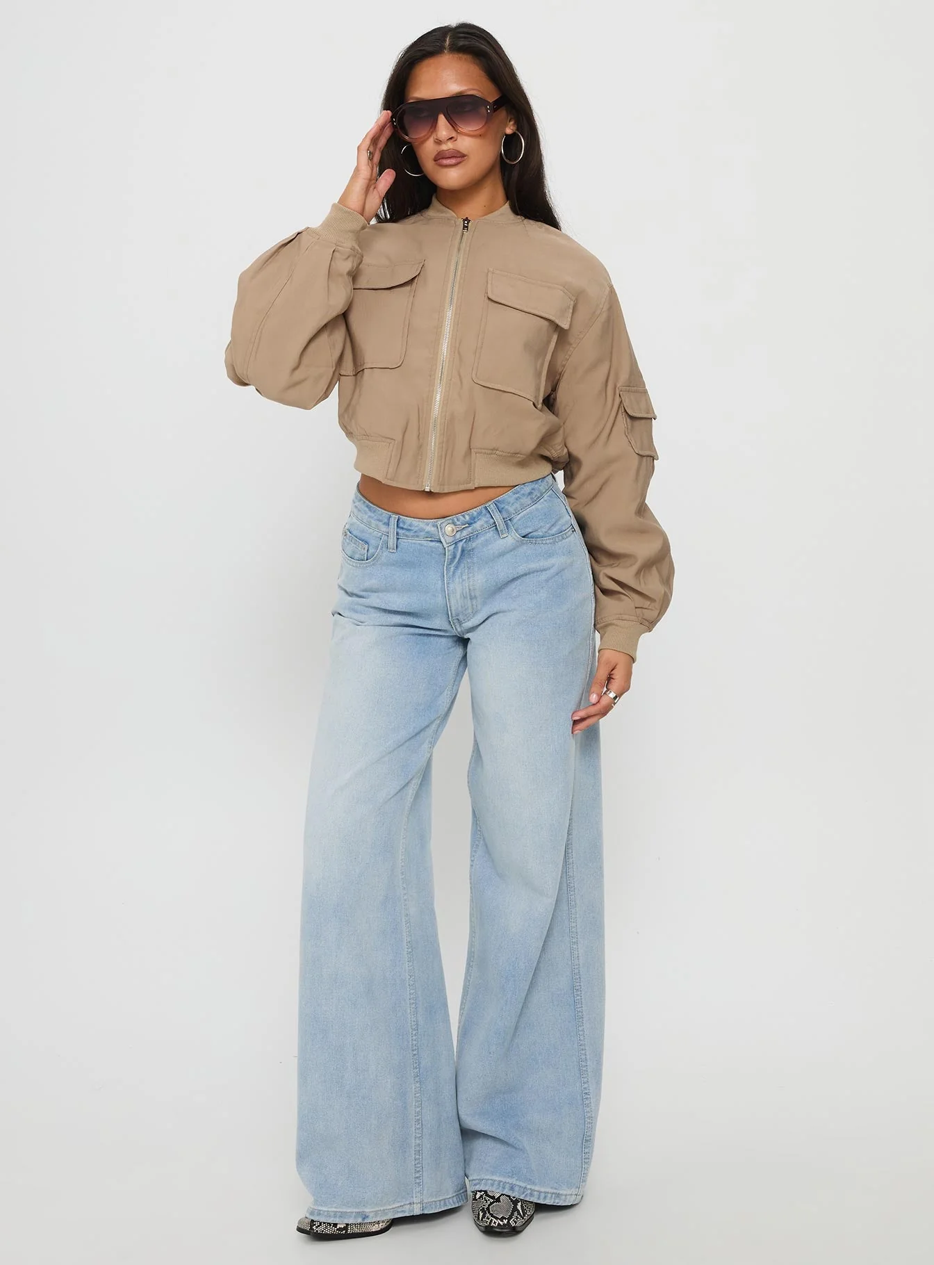 Treyson Pocket Front Jacket Beige - Image 2