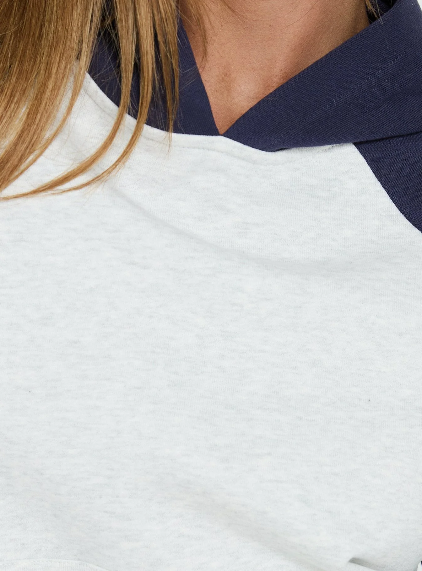 Trooper Contrast Hoodie Navy / Grey - Image 6