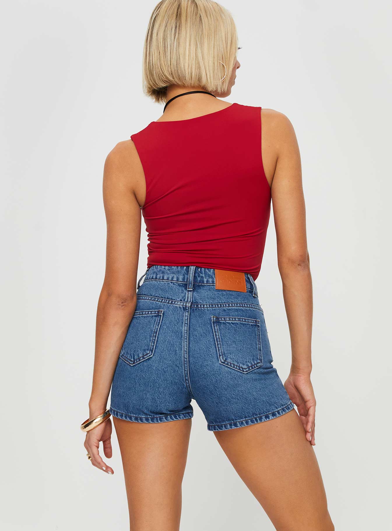 Tropicana Denim Shorts Mid Wash Petite - Image 5