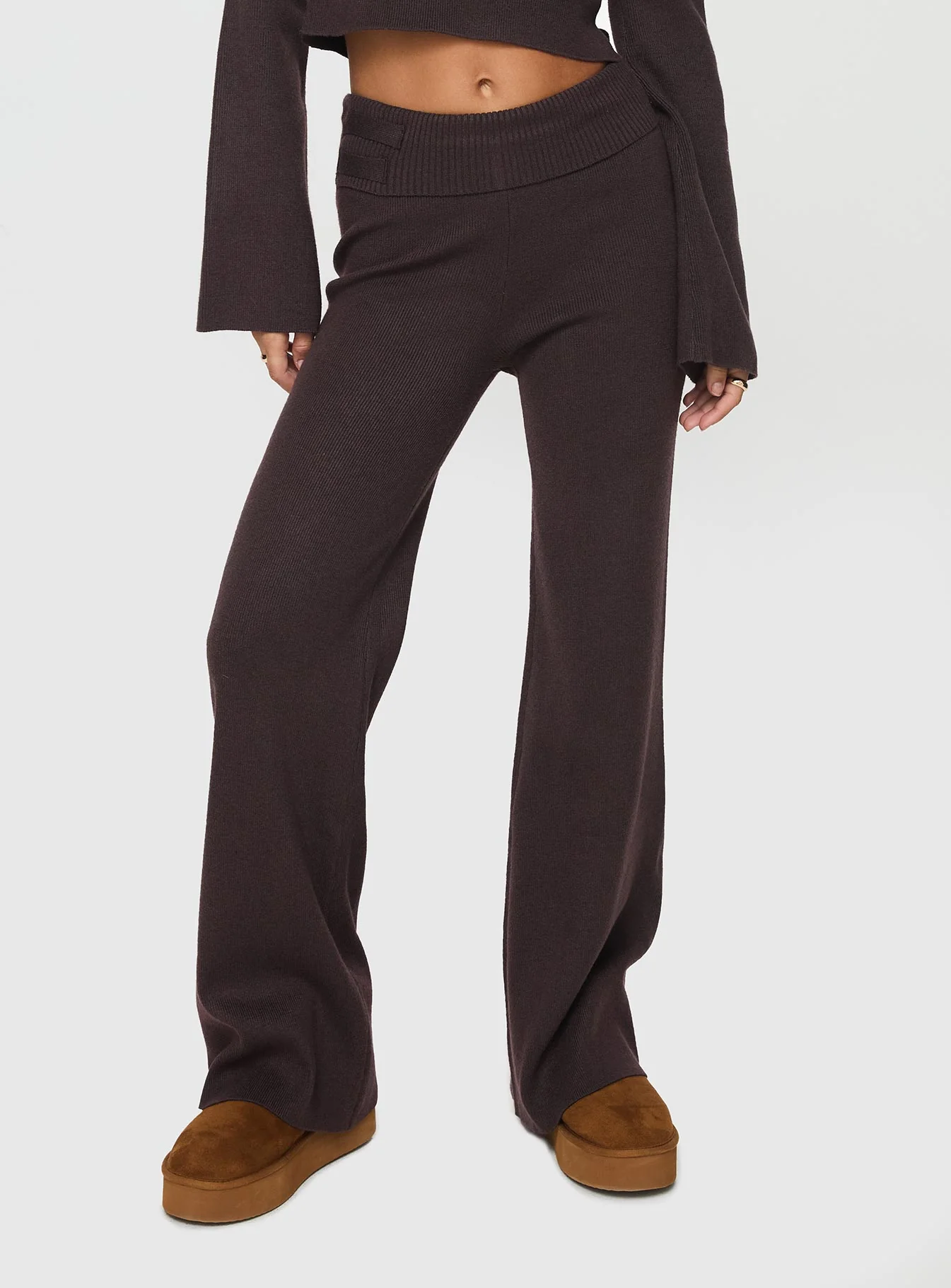 Try Me Knit Pants Chocolate Tall - Image 2