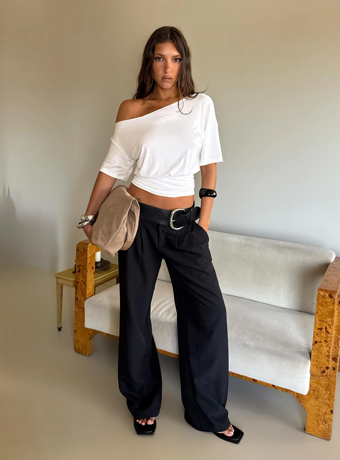 Two Lovers Low Rise Pants Black Petite - Image 10