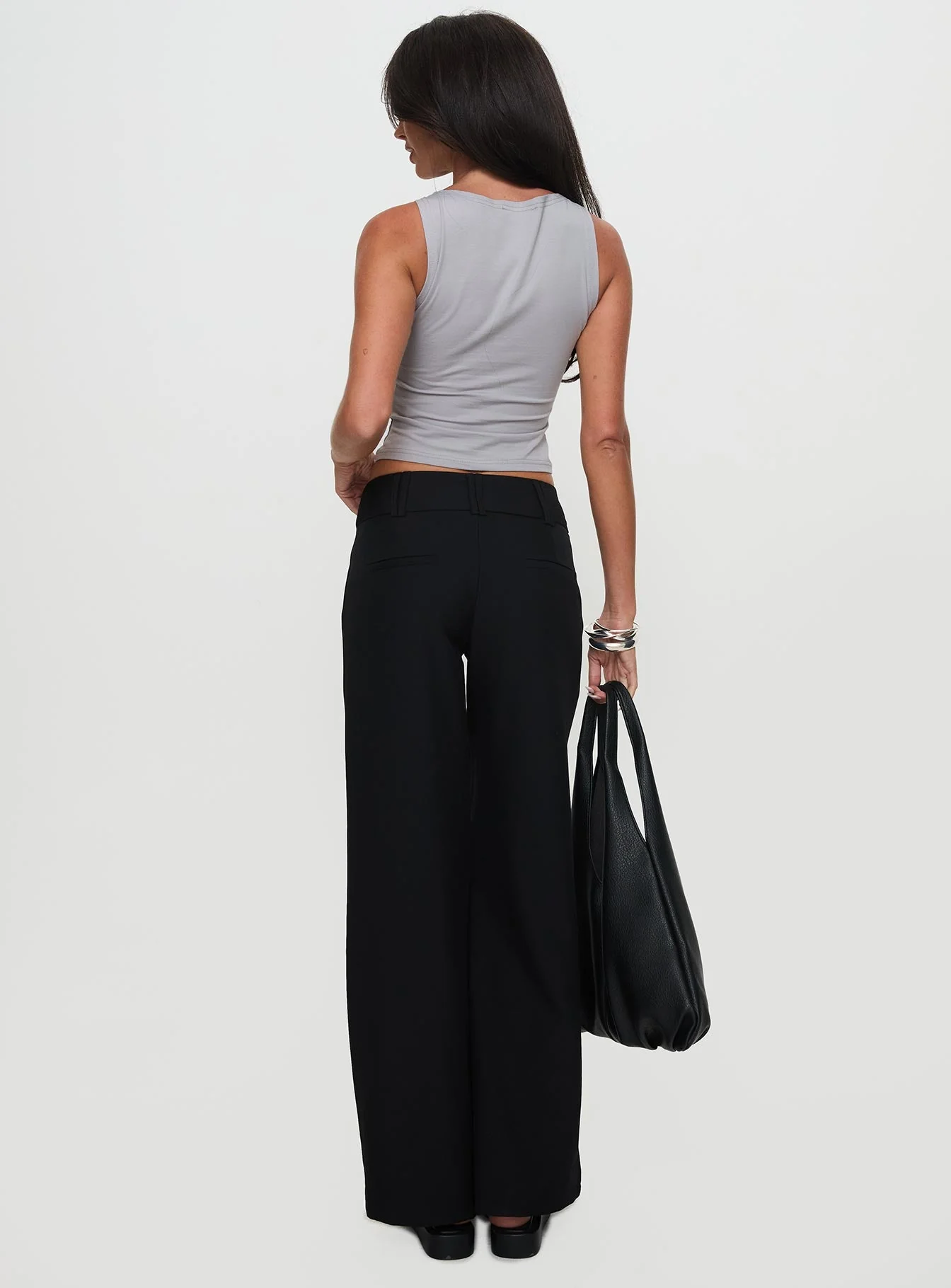 Two Lovers Low Rise Pants Black Petite - Image 5