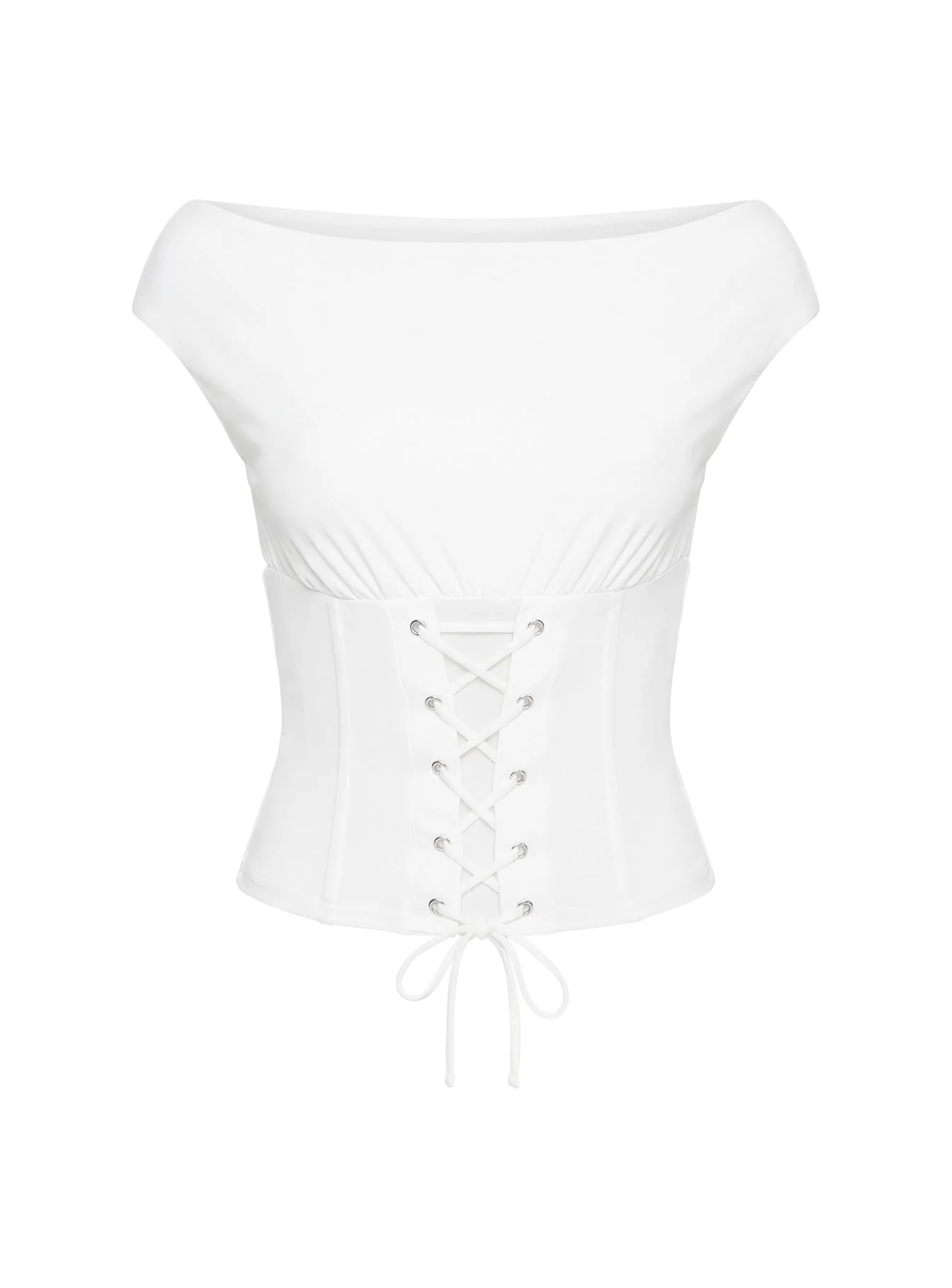 Unbothered Corset Top White - Image 9