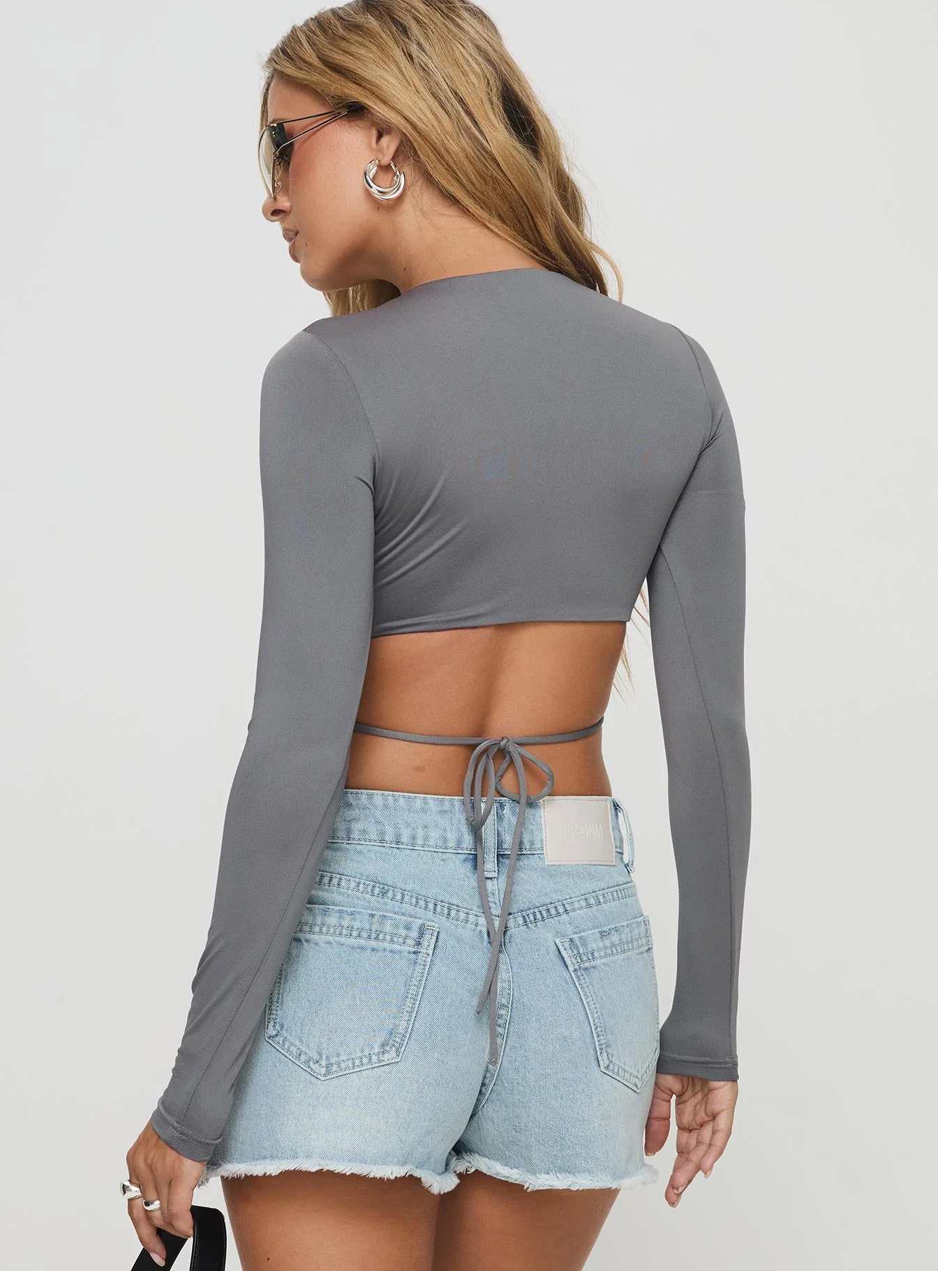 Uzo Long Sleeve Top Slate - Image 5