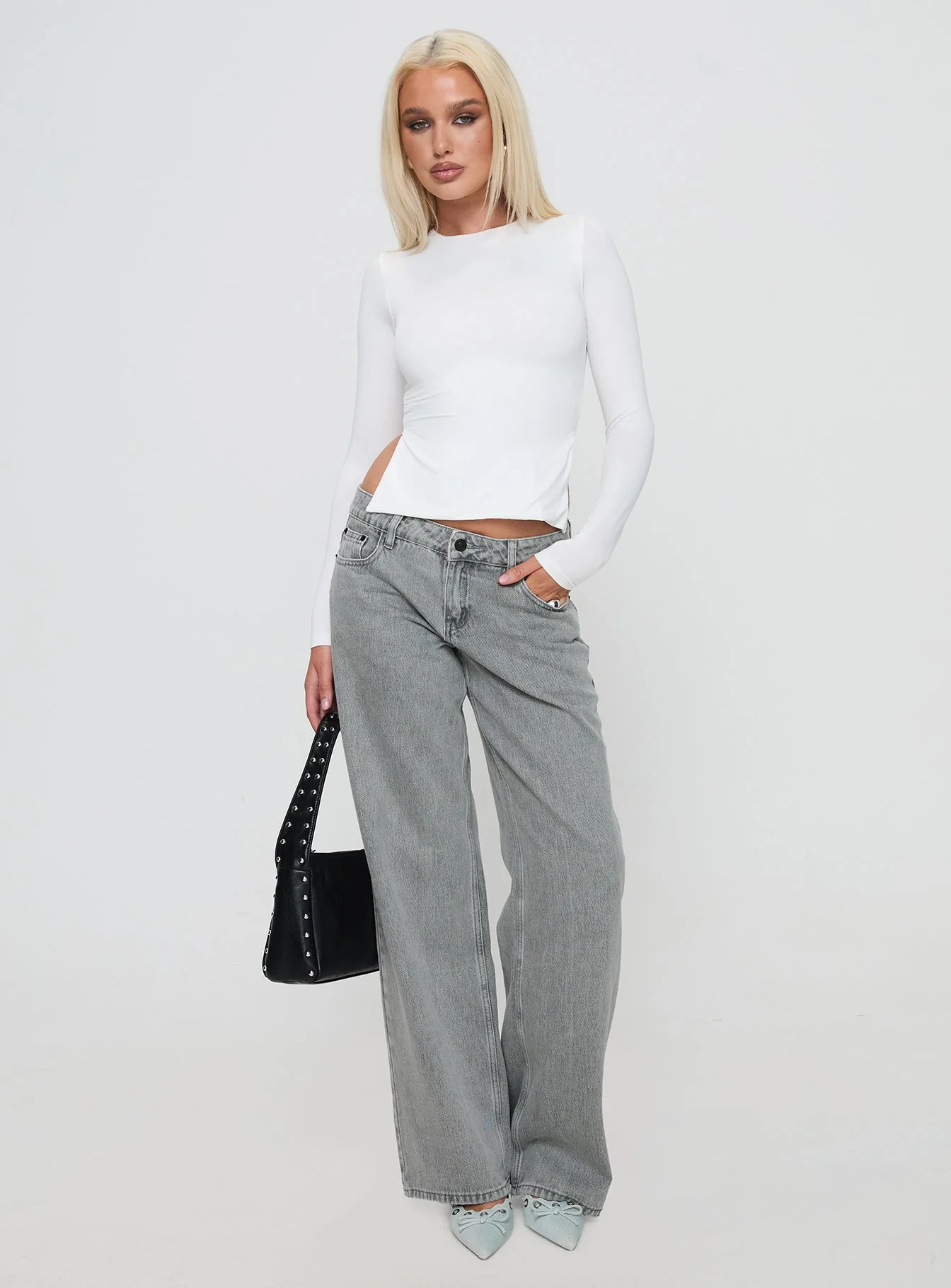 Uzo Long Sleeve Top White - Image 3