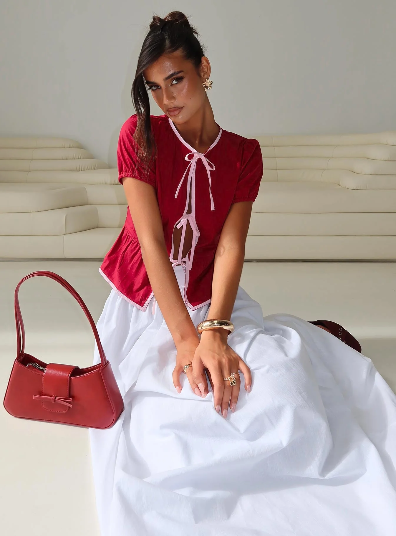 Valerio Maxi Skirt White - Image 9