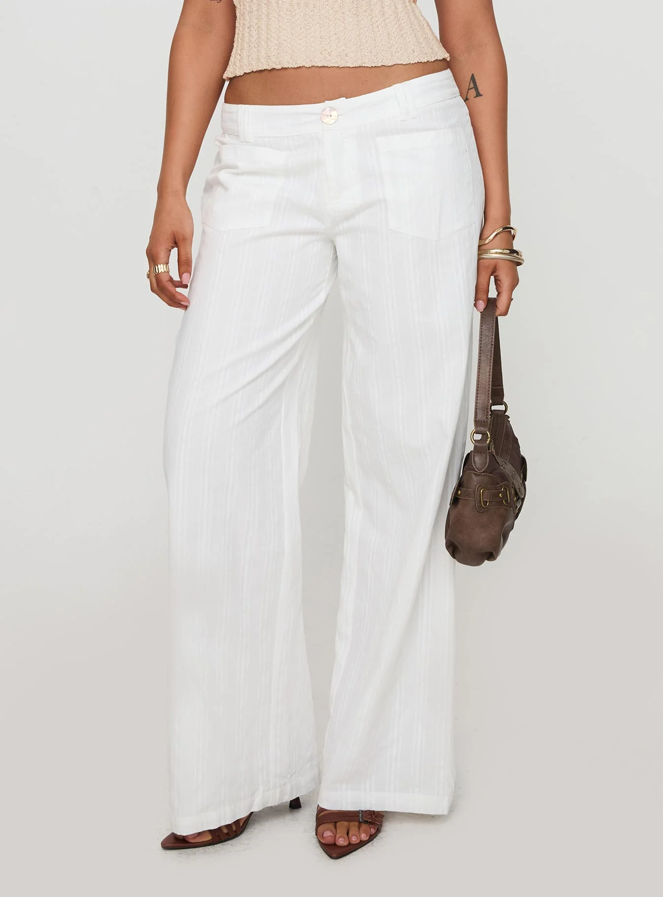 Vendi Low Rise Pant White - Image 2