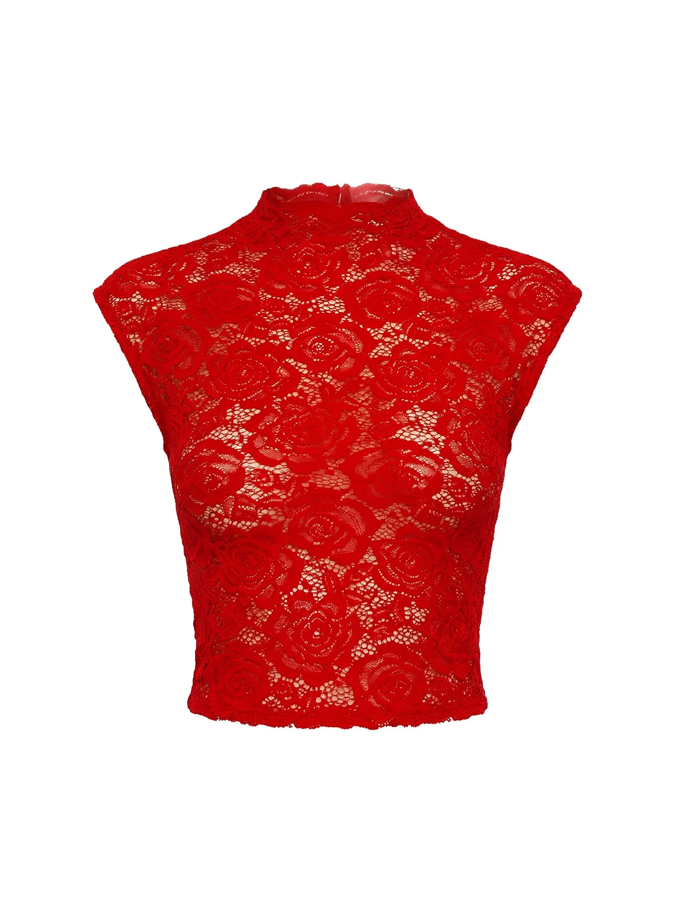 Vionna Lace Top Red - Image 10