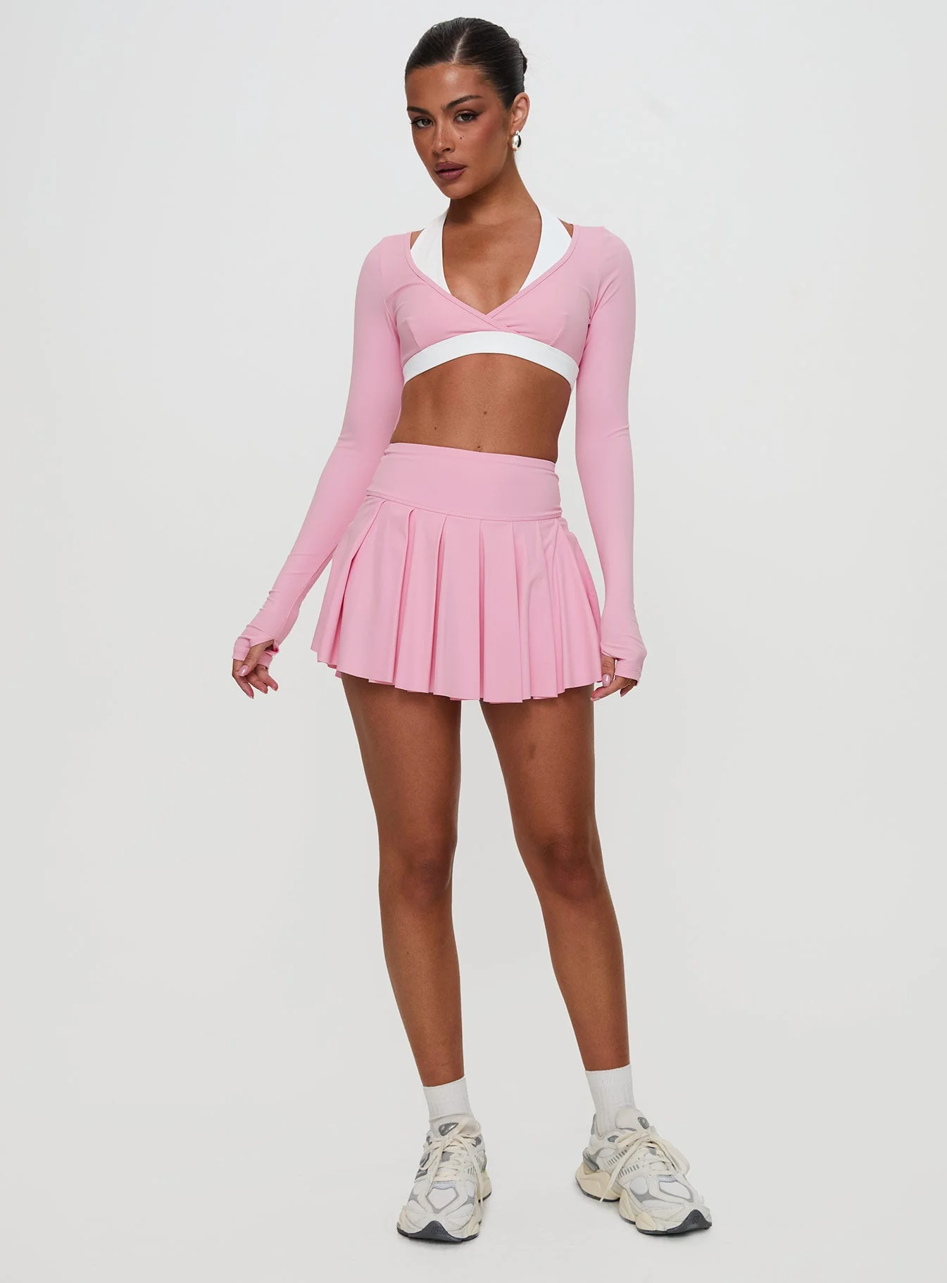 Vitality Long Sleeve Active Crop Pink - Image 3