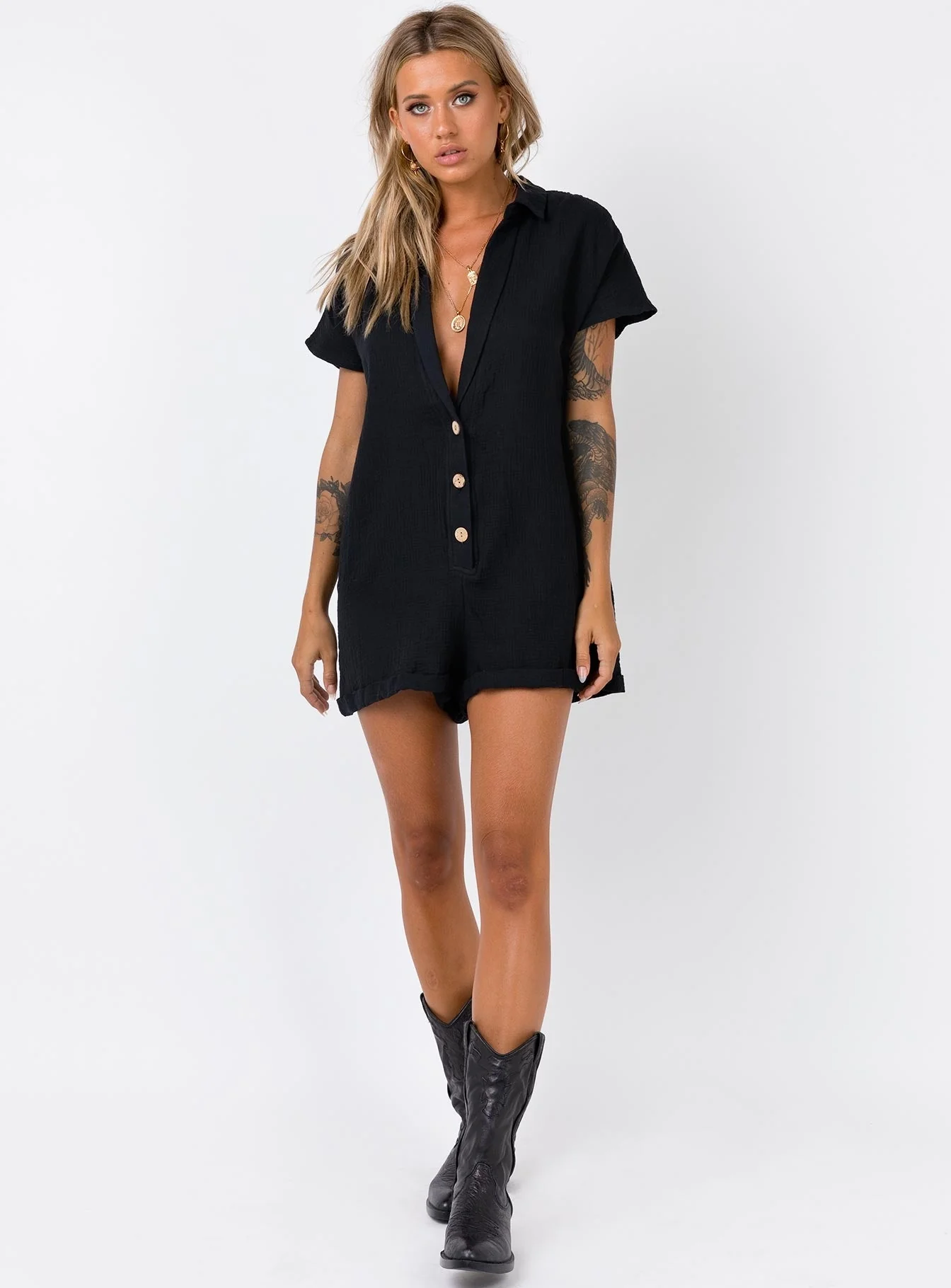 Vixen Playsuit Black - Image 6