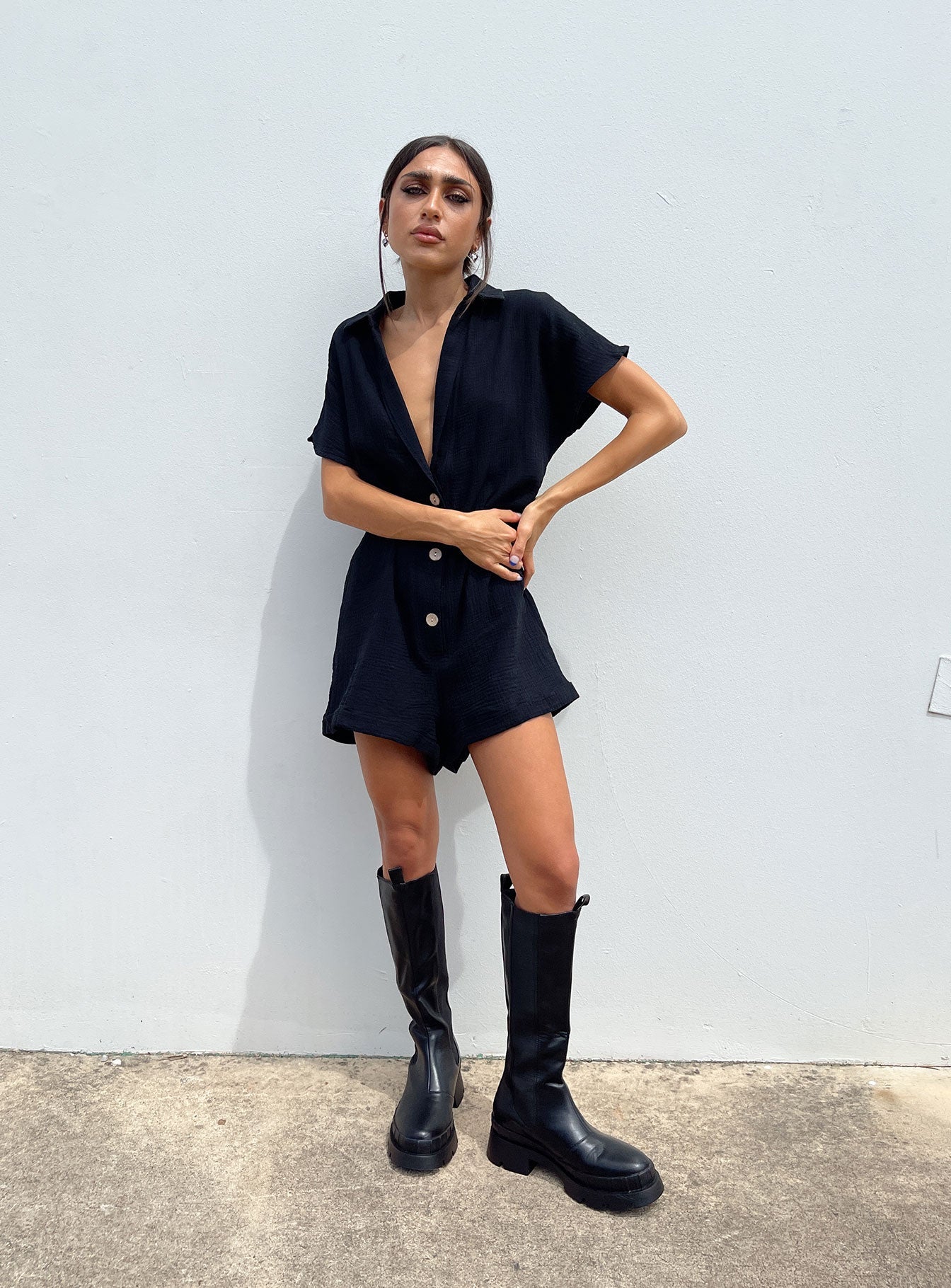 Vixen Playsuit Black - Image 9