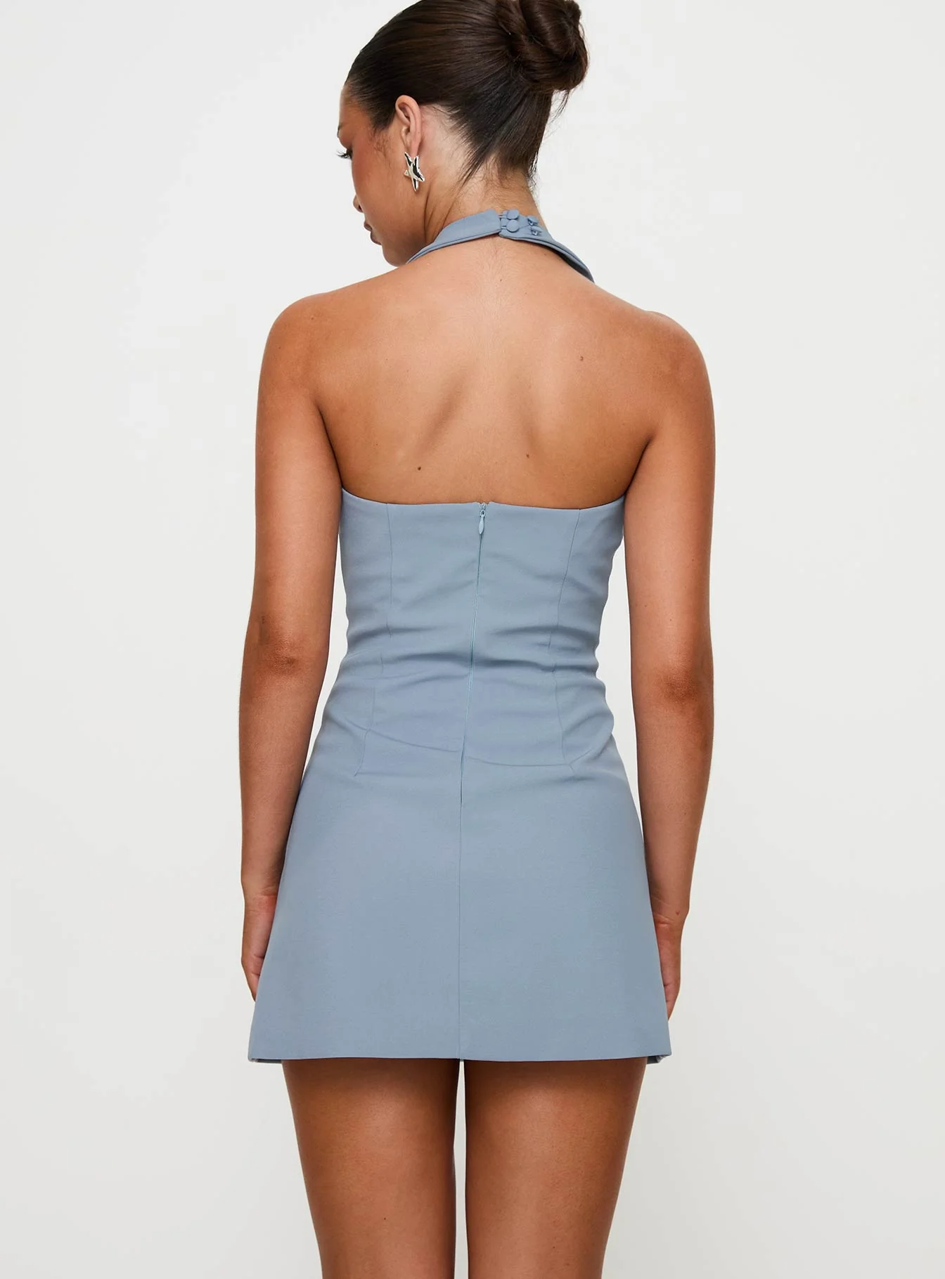 Vyxen Halter Mini Dress Blue - Image 5