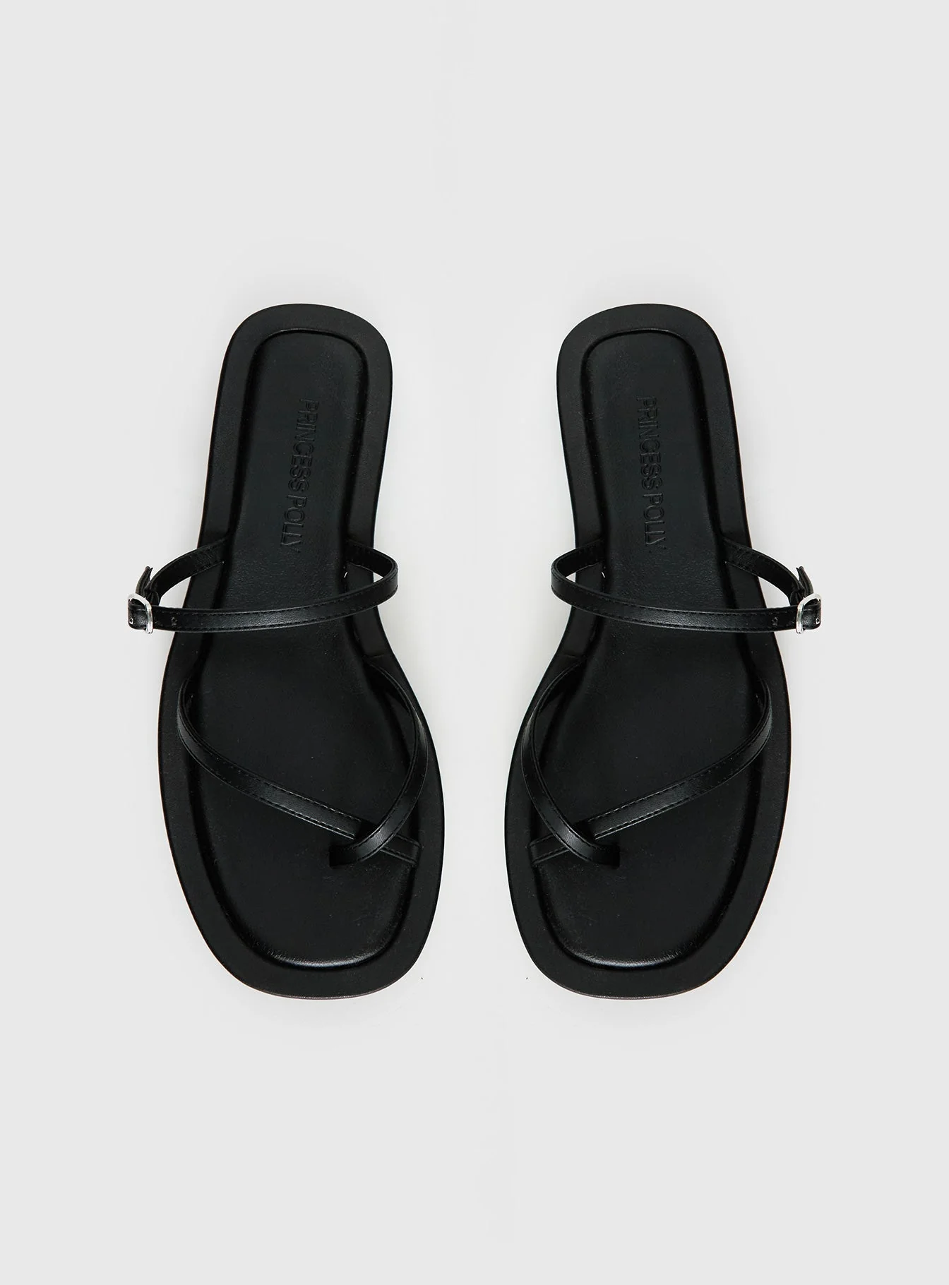 Riki Mini Belt Sandals Black - Image 5