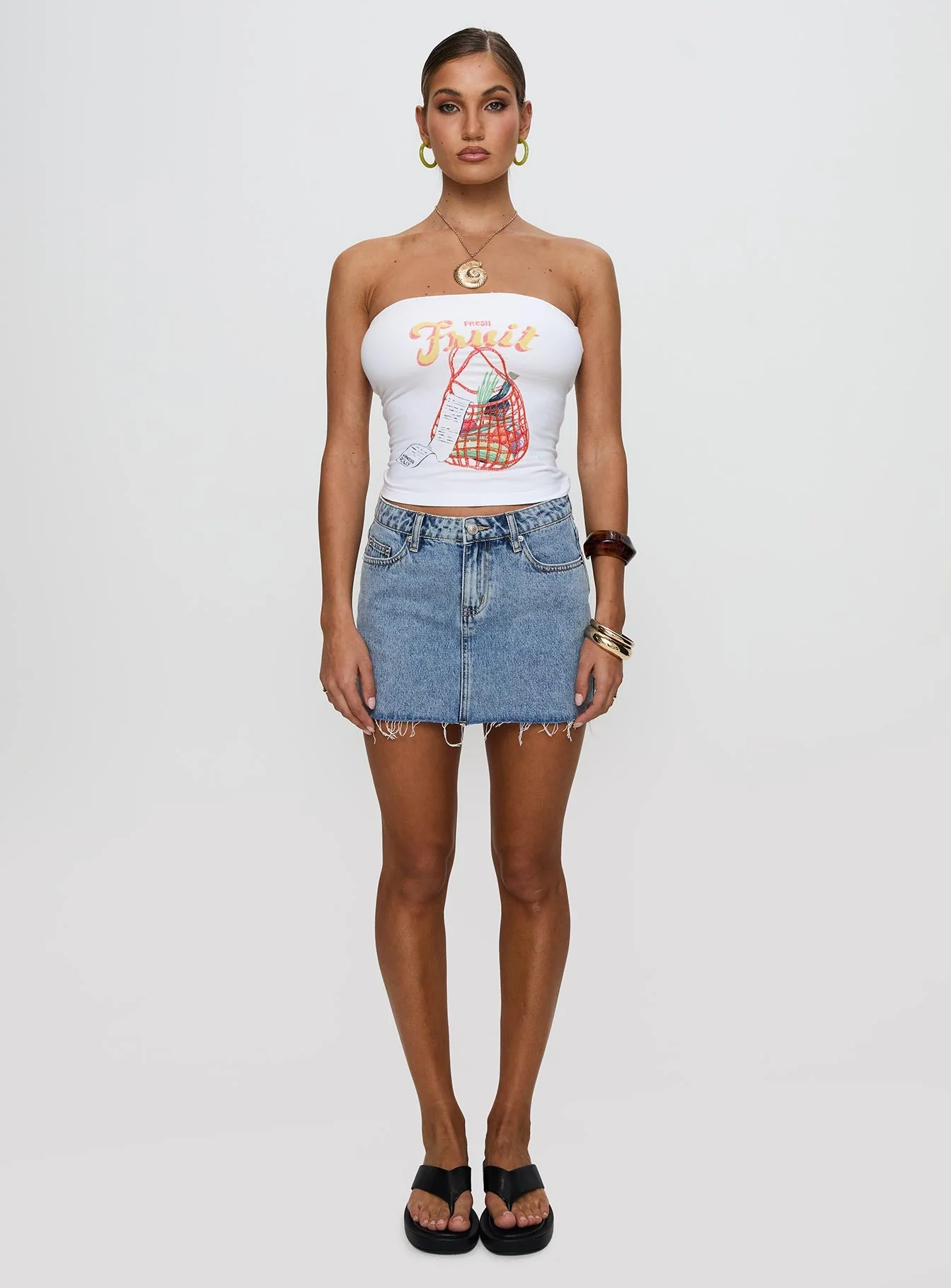 Waverlie Mini Skirt Denim - Image 7