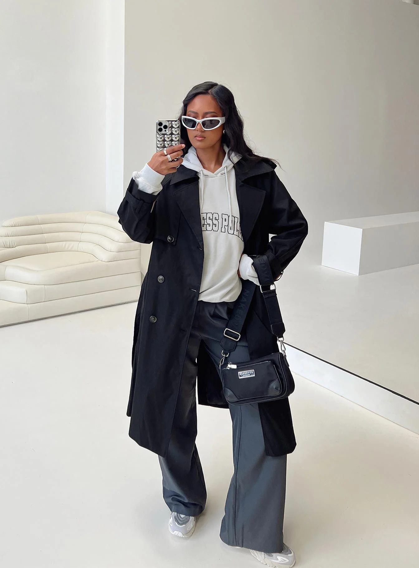 Westwind Trench Coat Black - Image 6