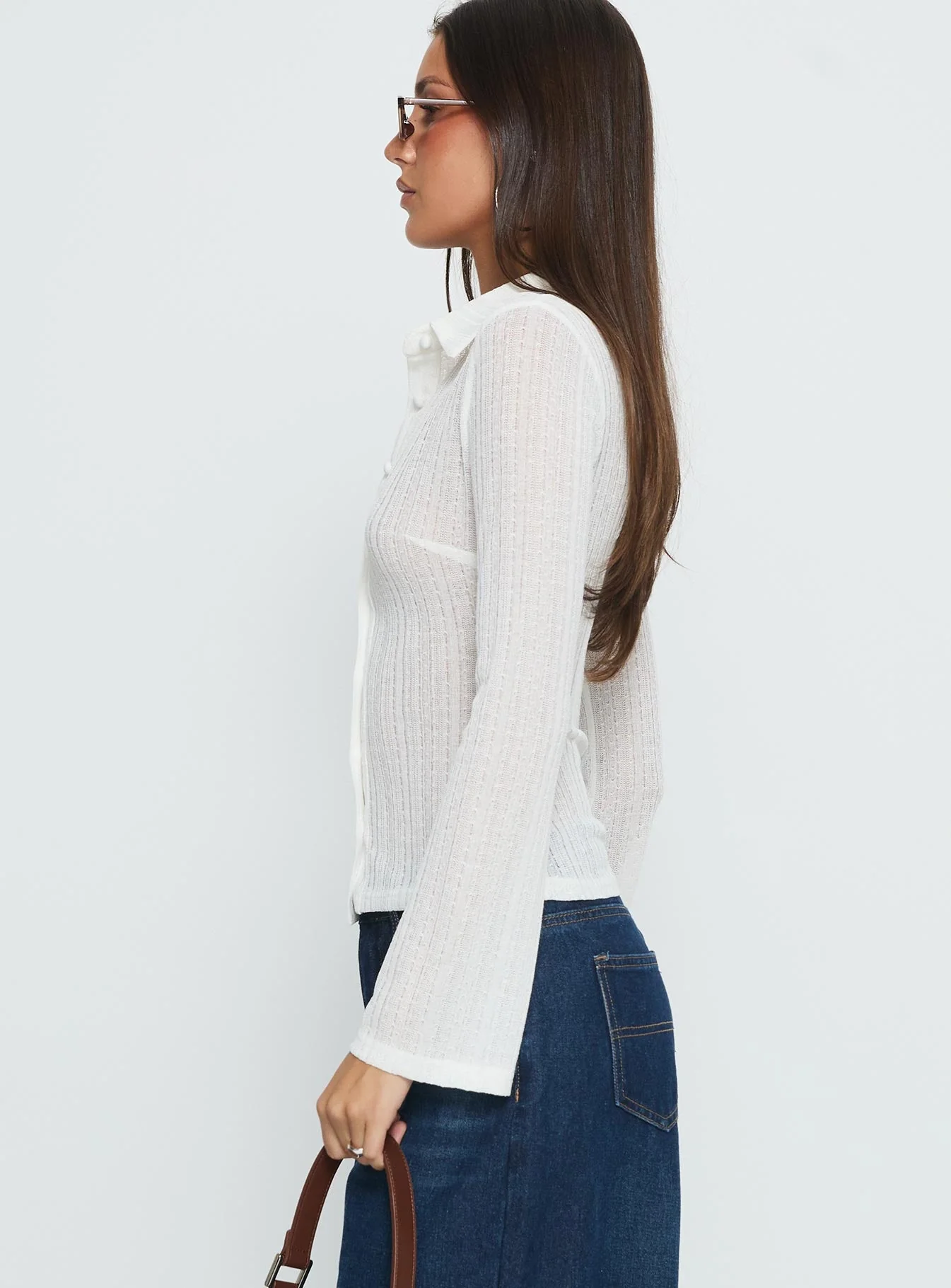 When You Sleep Long Sleeve Top White - Image 4