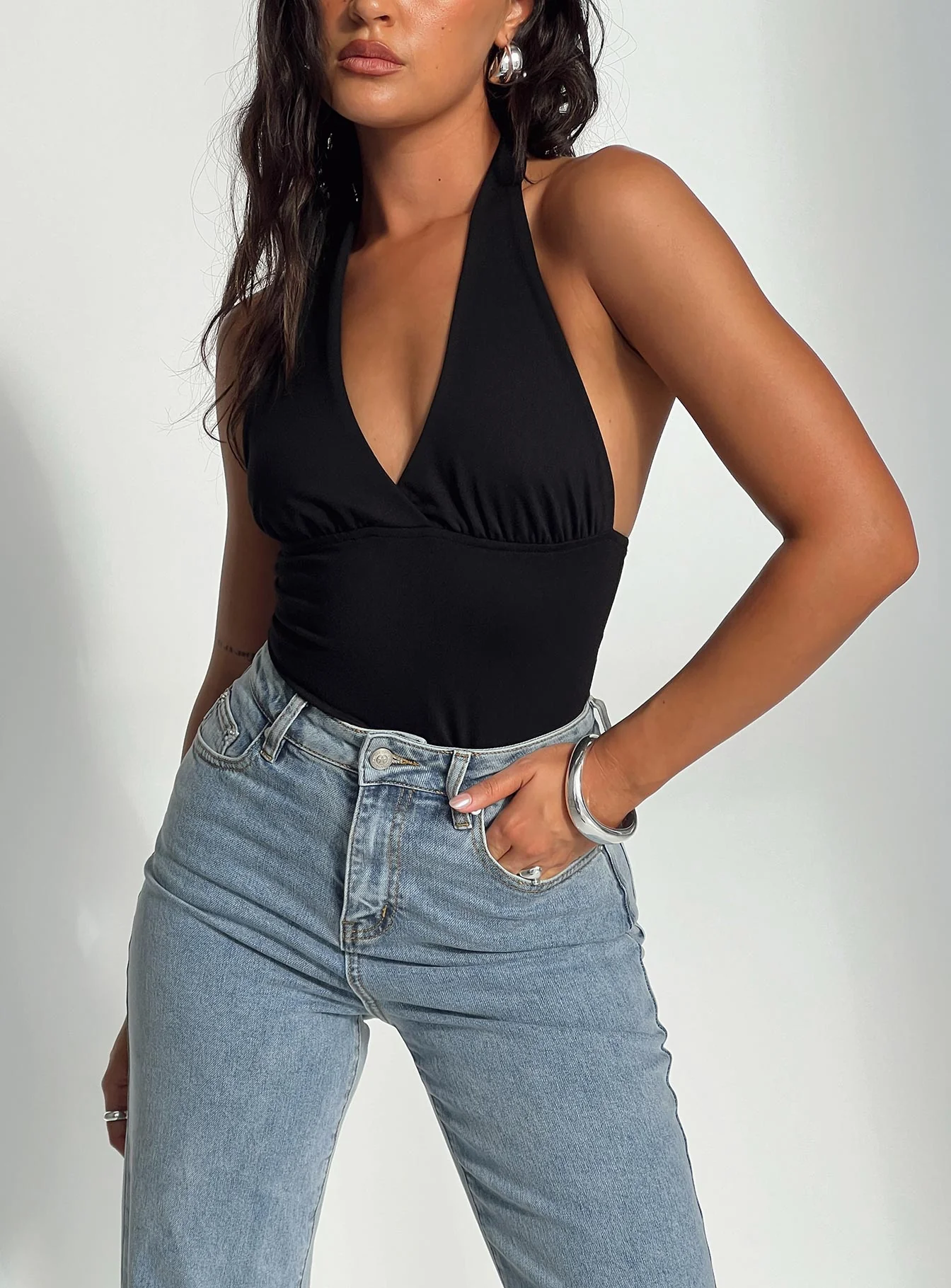 Whimsy Halter Top Black Petite - Image 8