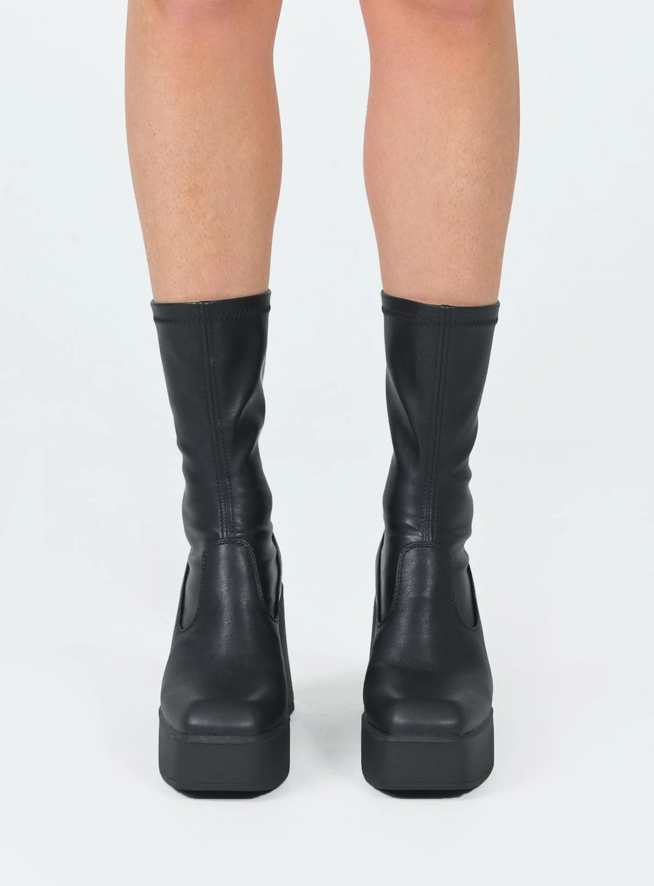Windsor Smith Baddest Black Stretch Sock Boots - Image 2