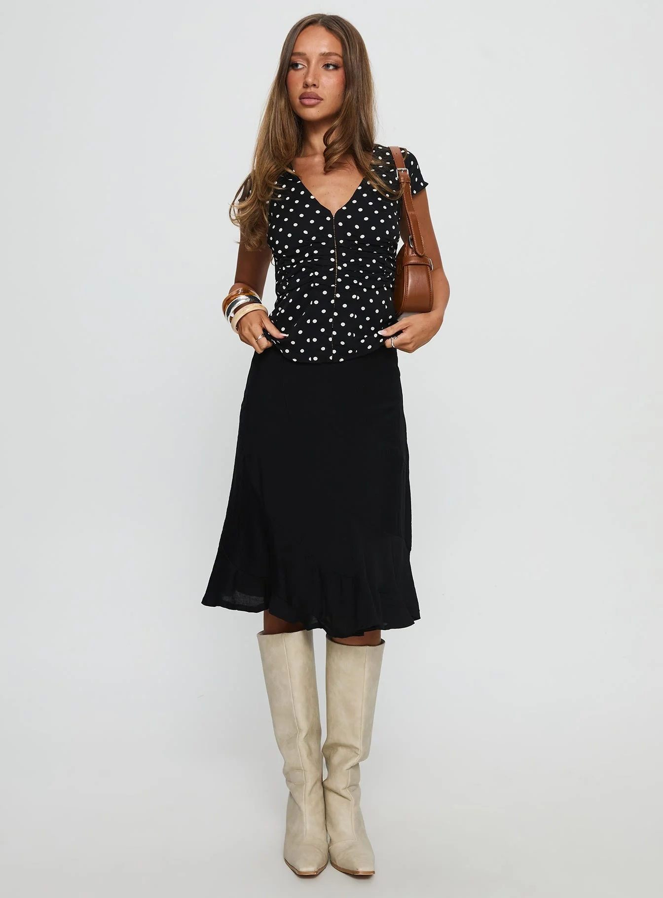 With Kindness Midi Skirt Black - Image 2