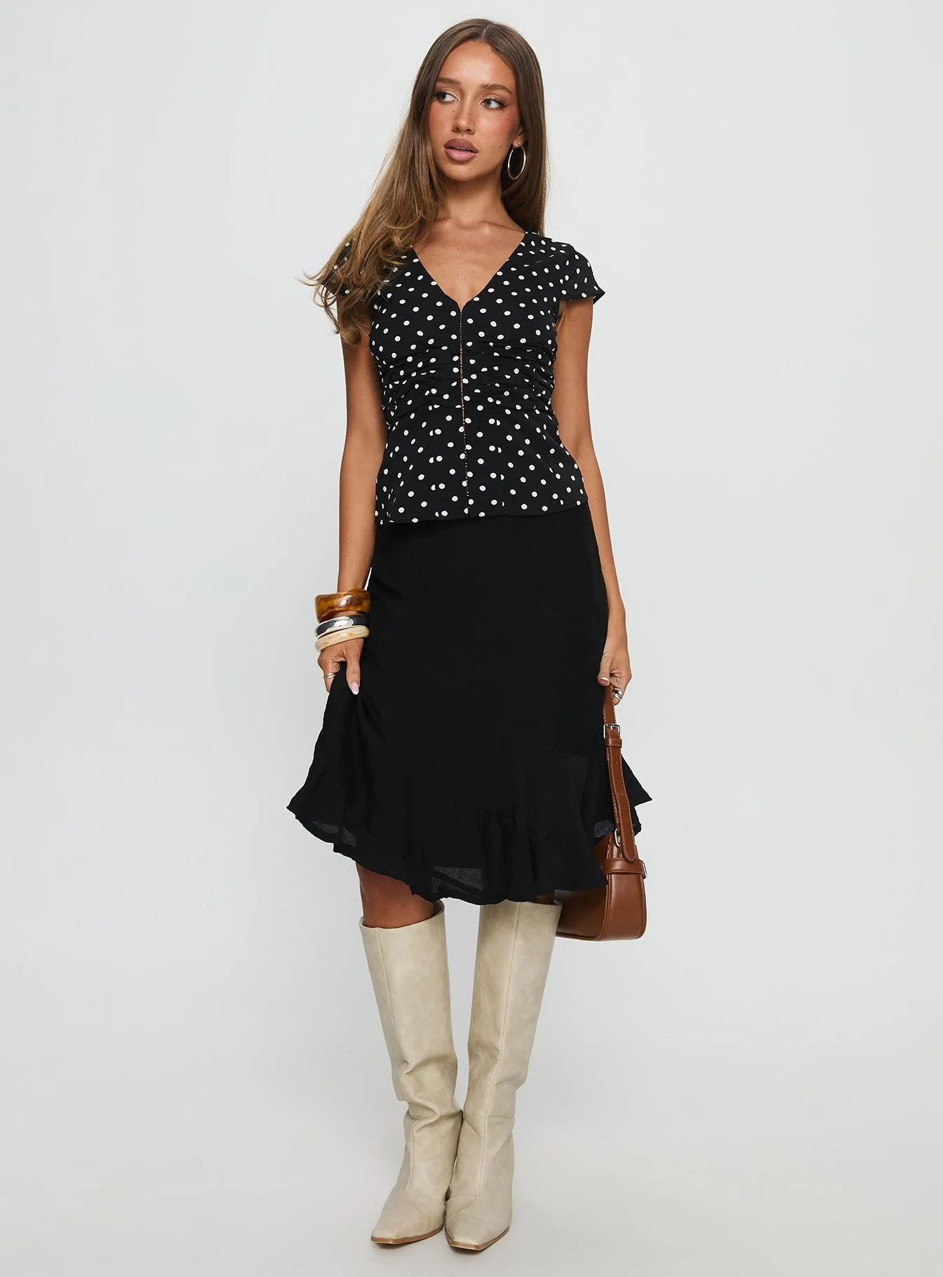 With Kindness Midi Skirt Black - Image 3