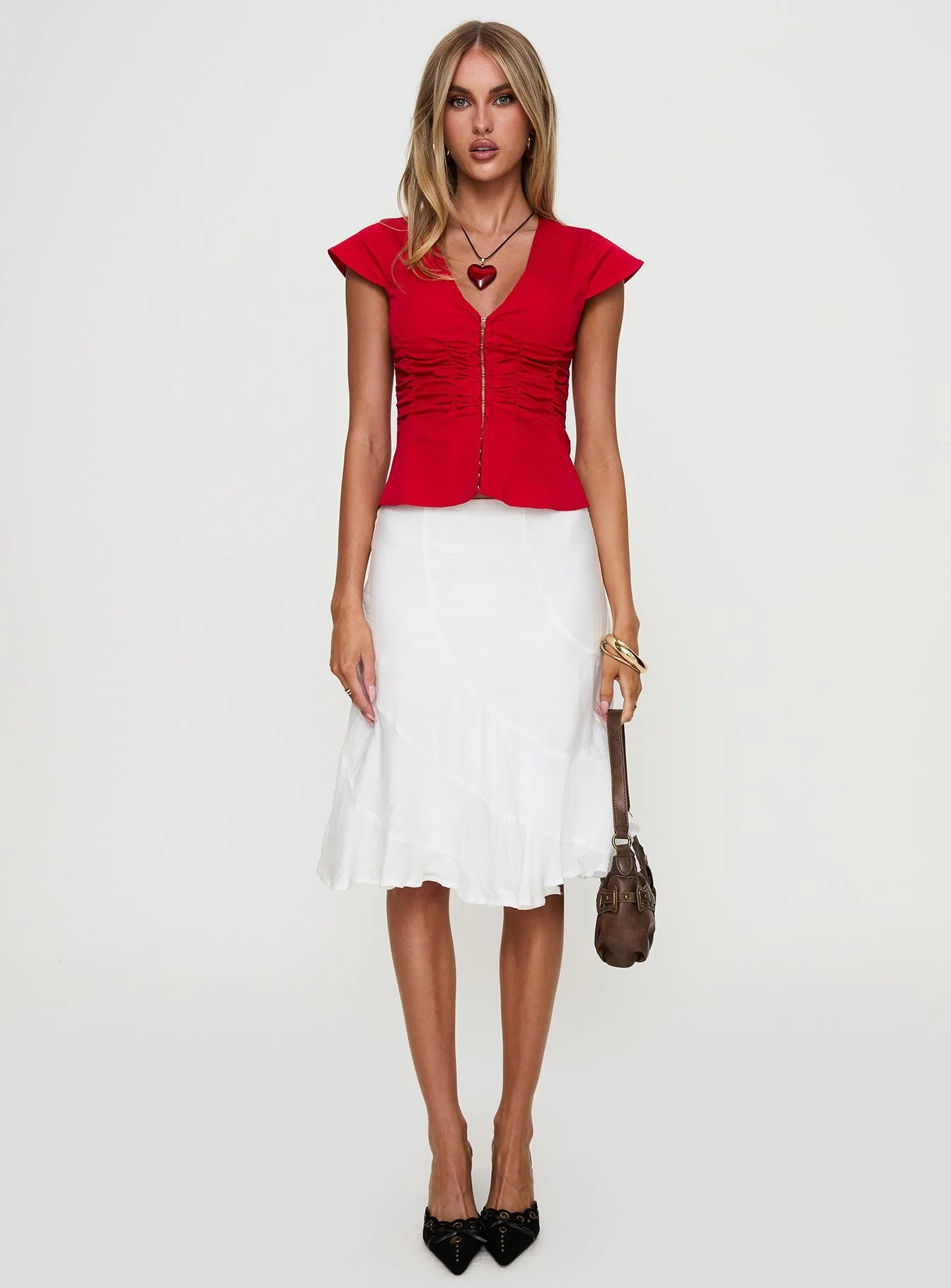 With Kindness Midi Skirt White - Image 7