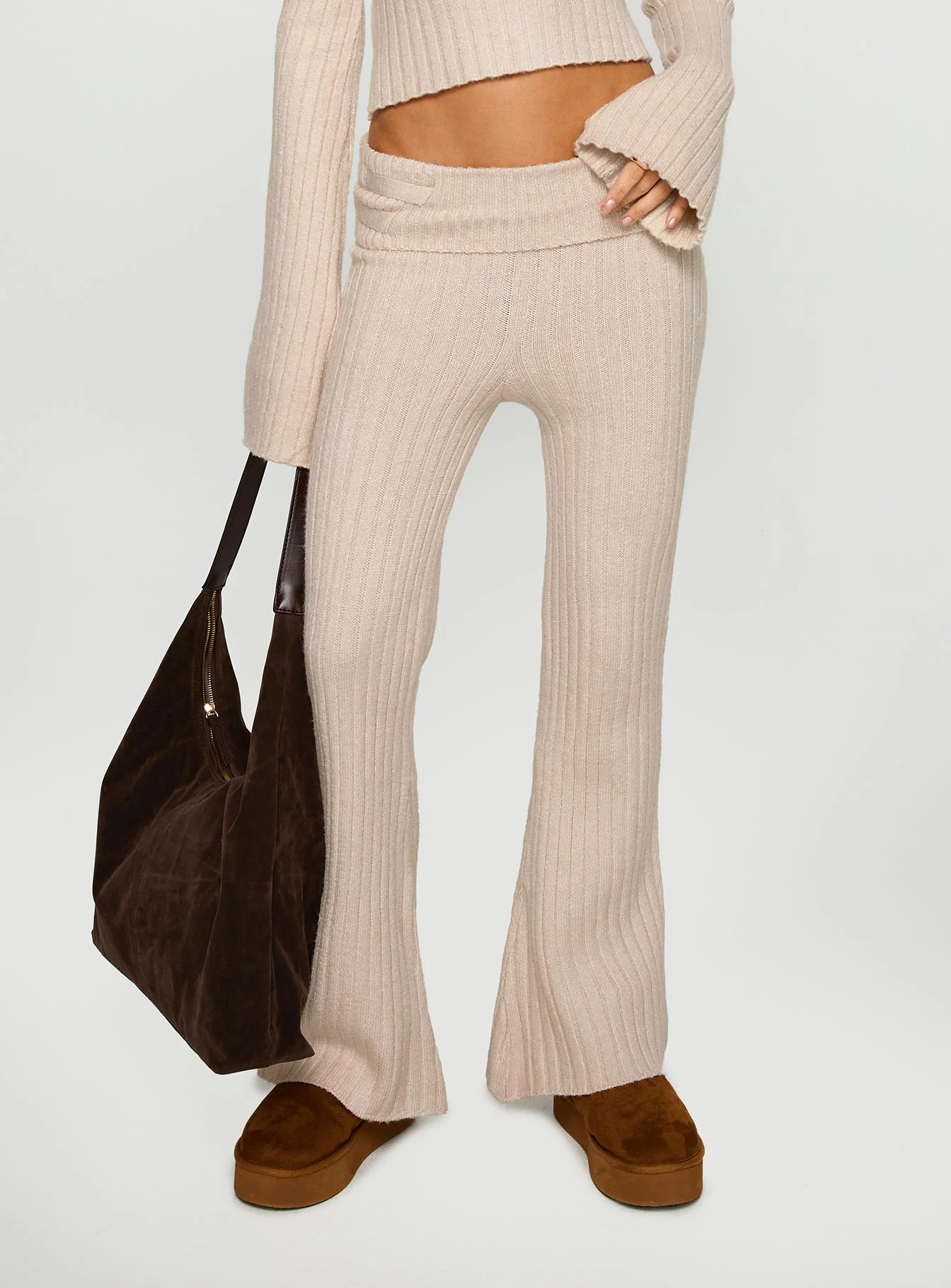 With Purpose Knit Pants Beige - Image 2