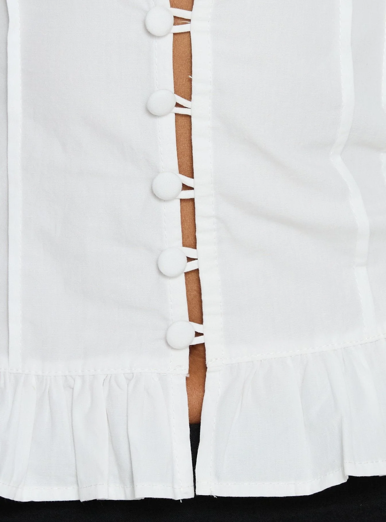 Yamila Keyhole Blouse Top White - Image 8