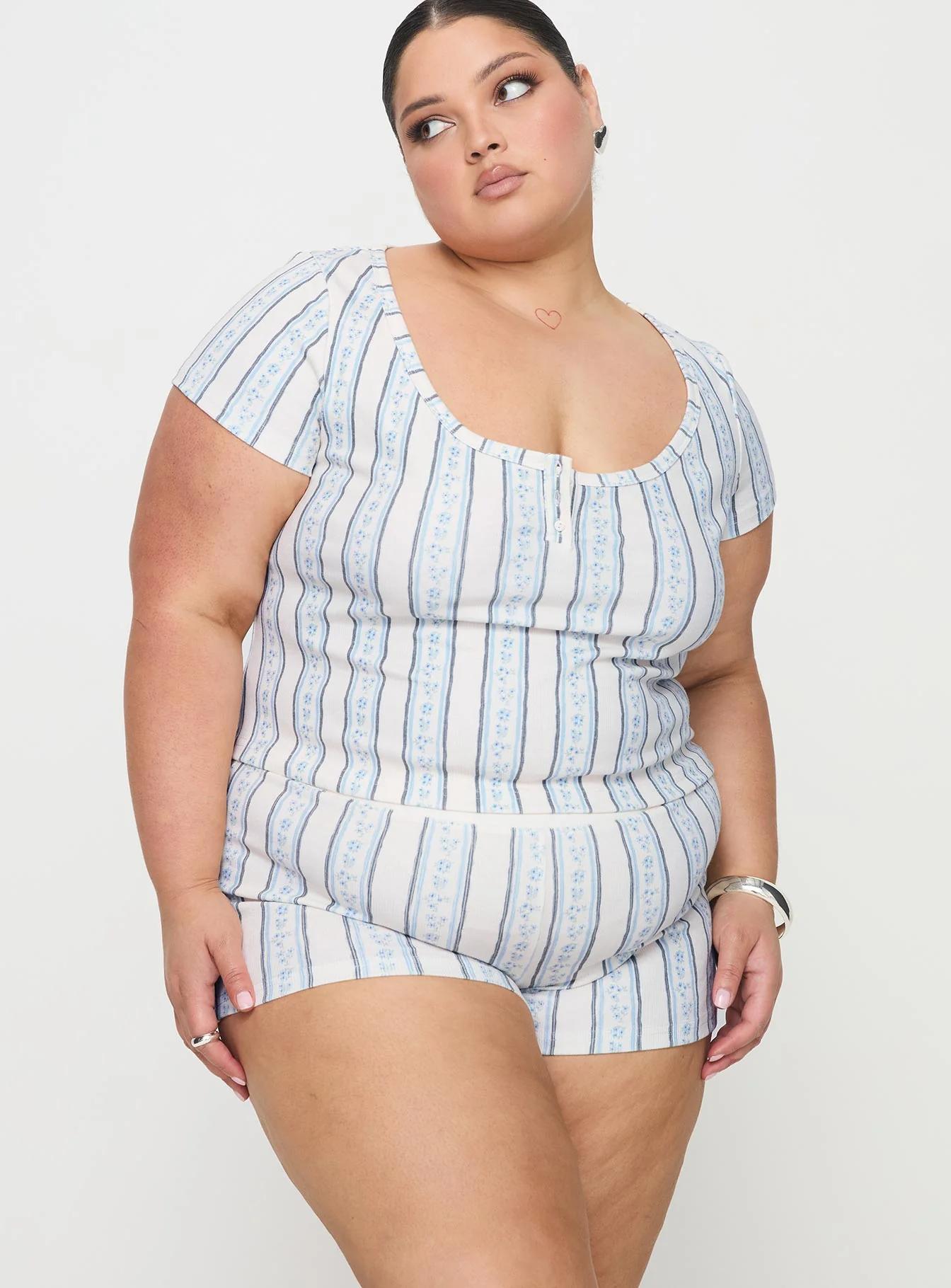 Yearning Rib Sleep Set Multi Curve - Image 2