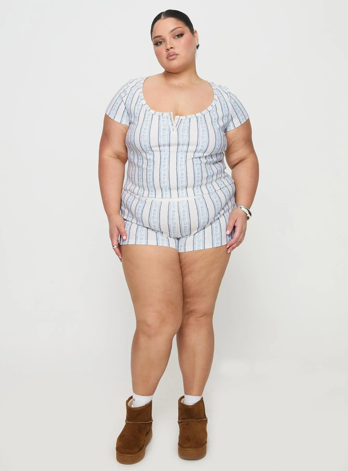 Yearning Rib Sleep Set Multi Curve - Image 3