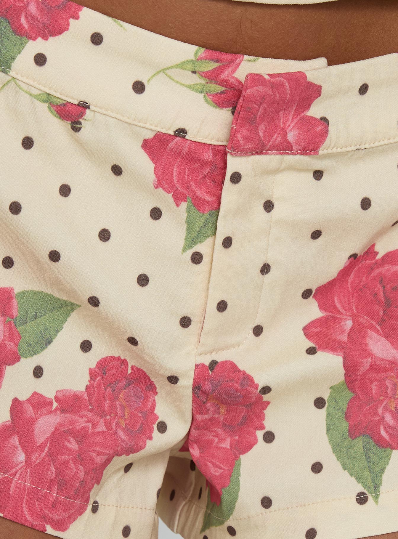 Yella Micro Mini Shorts Floral Polka Dot - Image 6